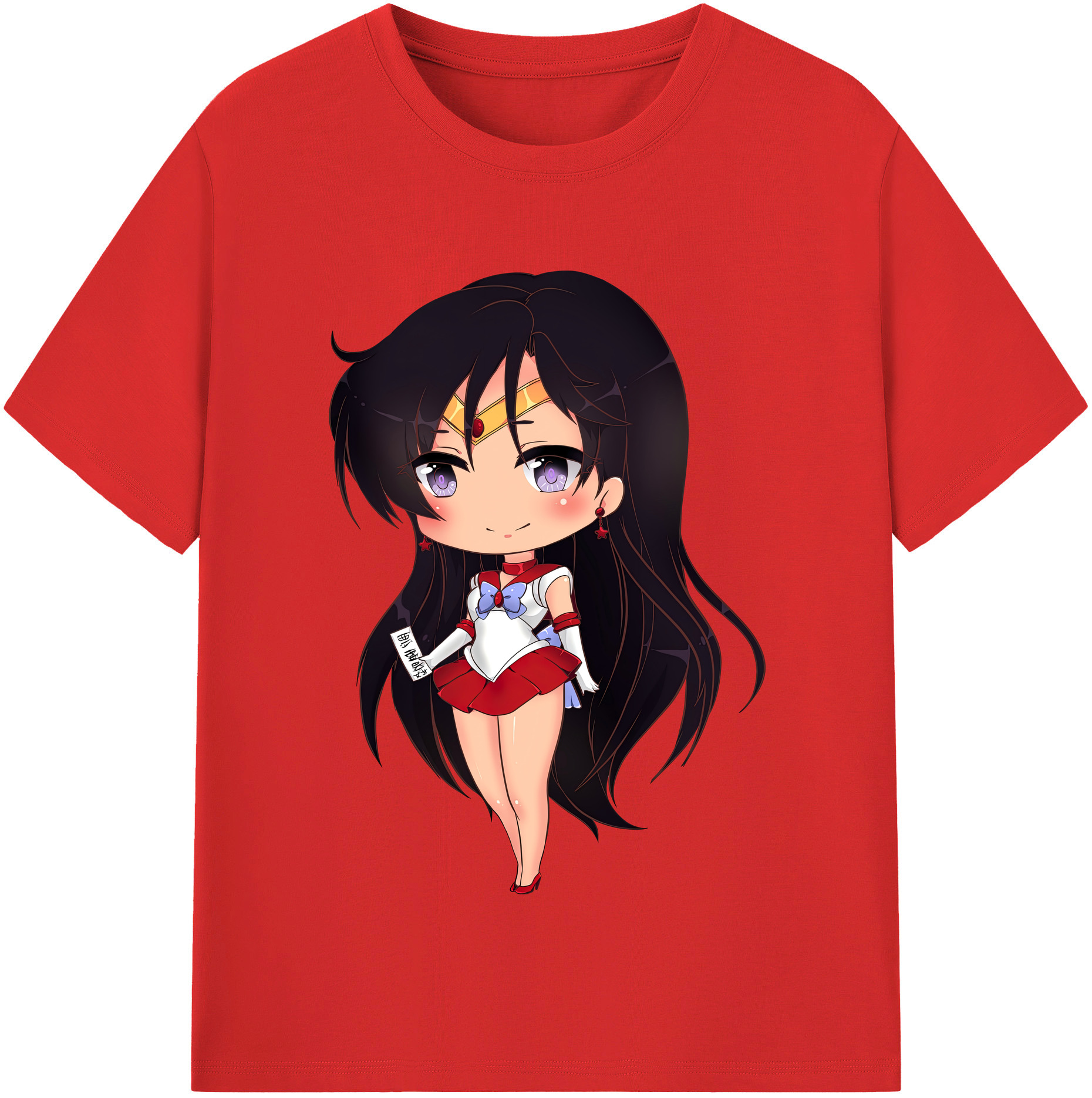 （画像用） 美少女戦士セーラームーン 火野レイ ひの レイ Sailor Moon Hino Rei （セーラーマーズ,Sailor Mars） レディースカジュアルプリントTシャツ（綿100％）