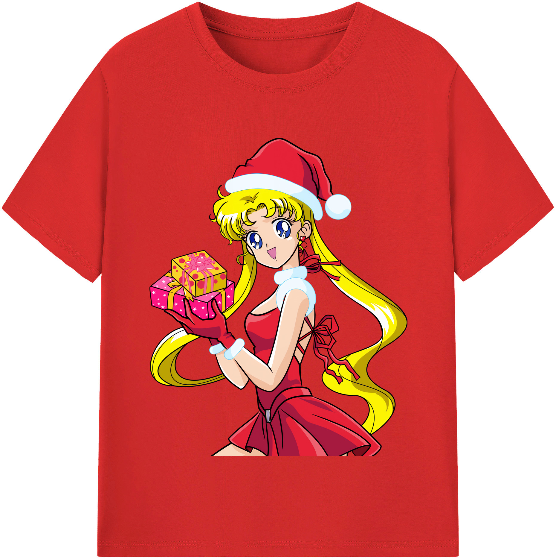 （画像用） 美少女戦士セーラームーン 月野 うさぎ つきの うさぎ Sailor Moon Tsukino Usagi レディースカジュアルプリントTシャツ（綿100％）