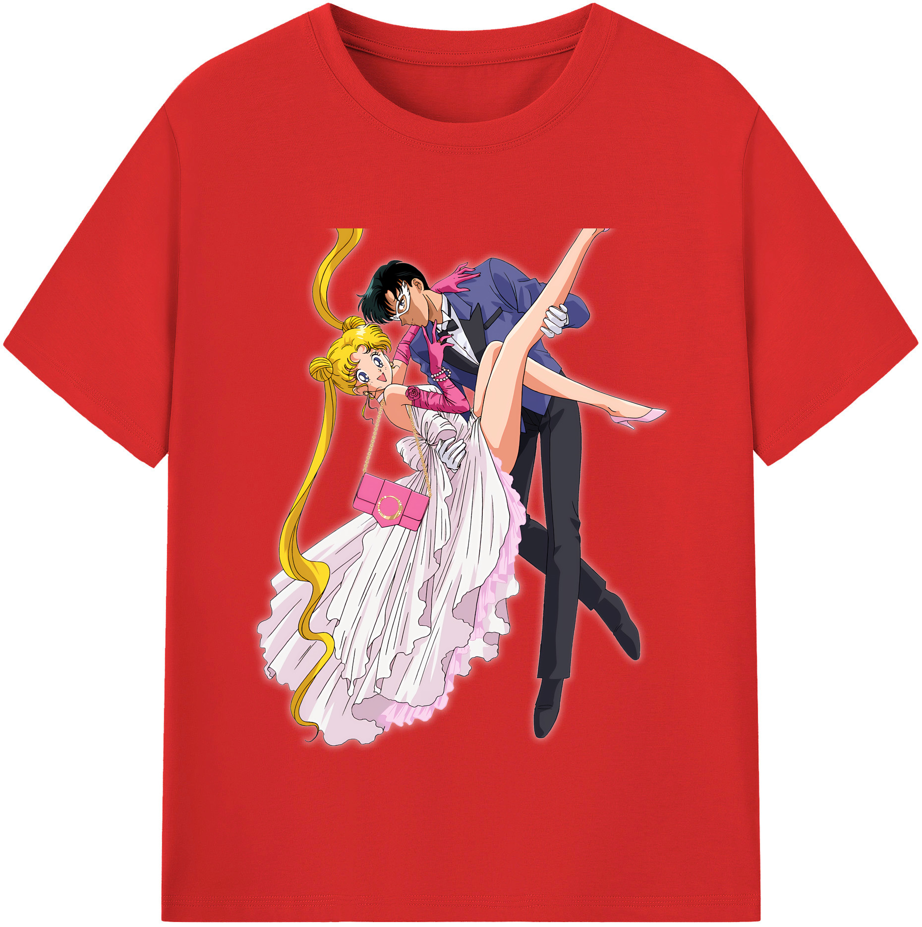 （画像用） 美少女戦士セーラームーン 愛野 美奈子 あいの みなこ Sailor Moon Aino Minako レディースカジュアルプリントTシャツ（綿100％）
