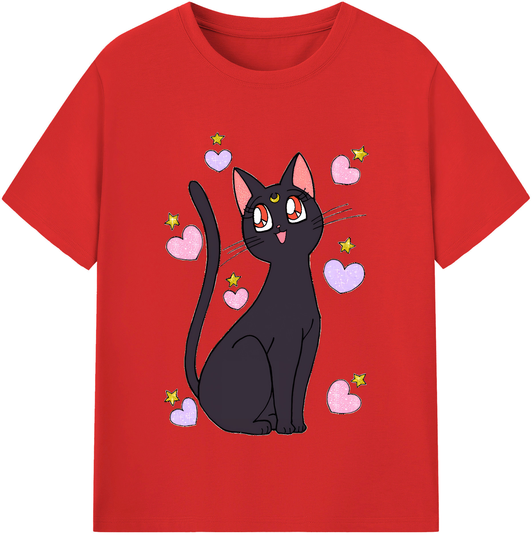 （画像用） 美少女戦士セーラームーン Sailor Moon レディースカジュアルプリントTシャツ（綿100％）