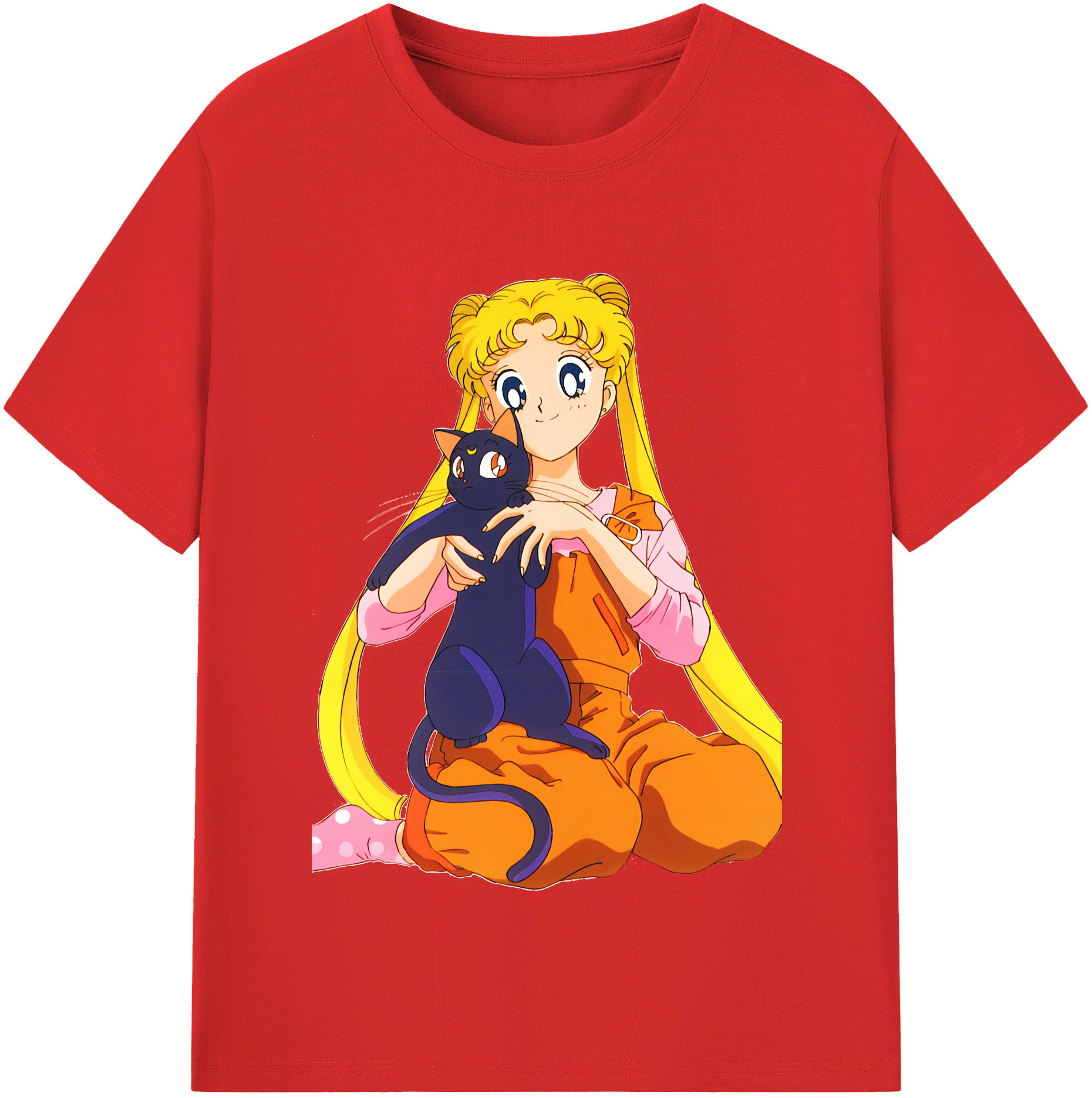 （画像用） 美少女戦士セーラームーン 愛野 美奈子 あいの みなこ Sailor Moon Aino Minako レディースカジュアルプリントTシャツ（綿100％）
