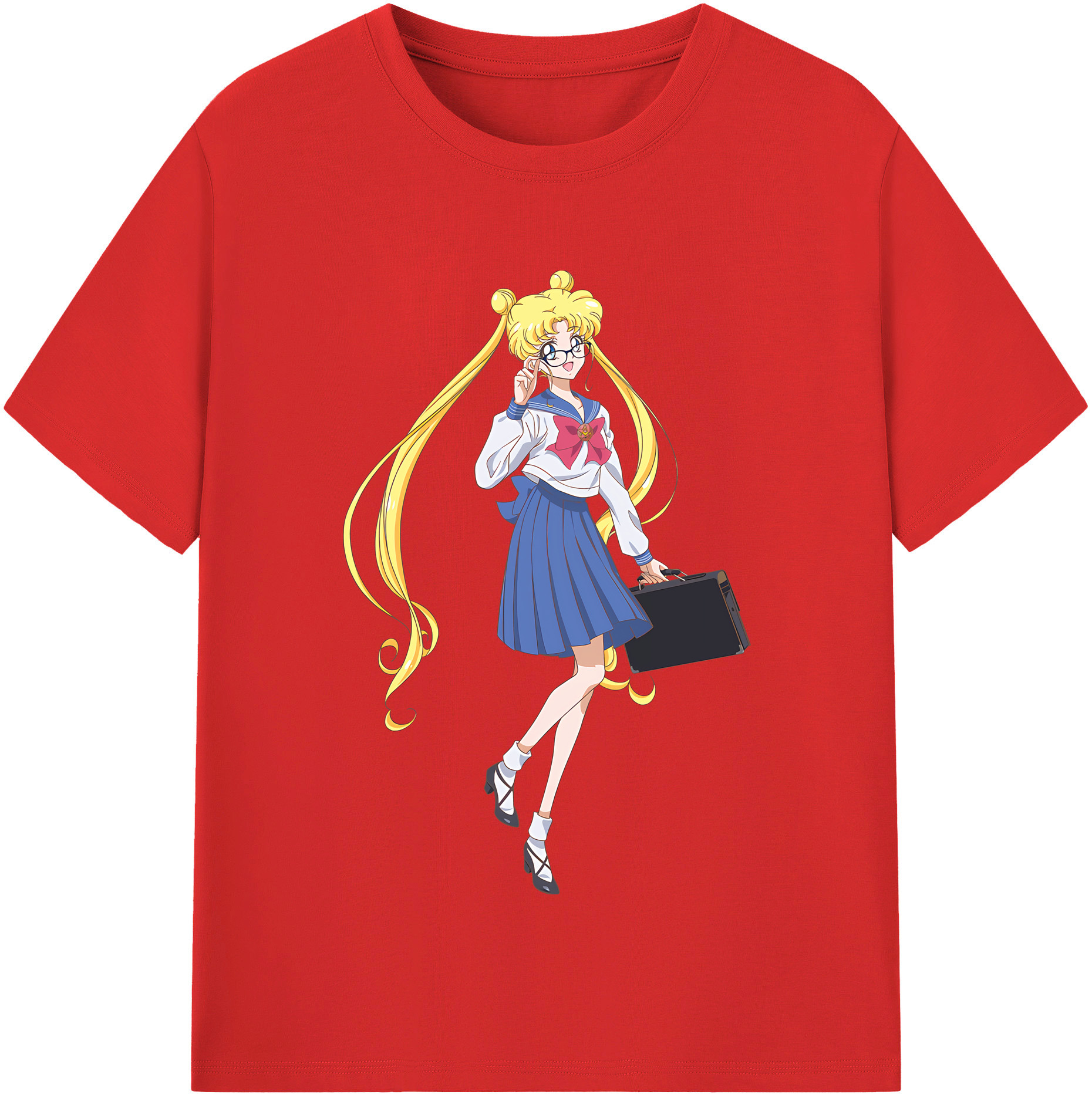 （画像用） 美少女戦士セーラームーン 愛野 美奈子 あいの みなこ Sailor Moon Aino Minako レディースカジュアルプリントTシャツ（綿100％）