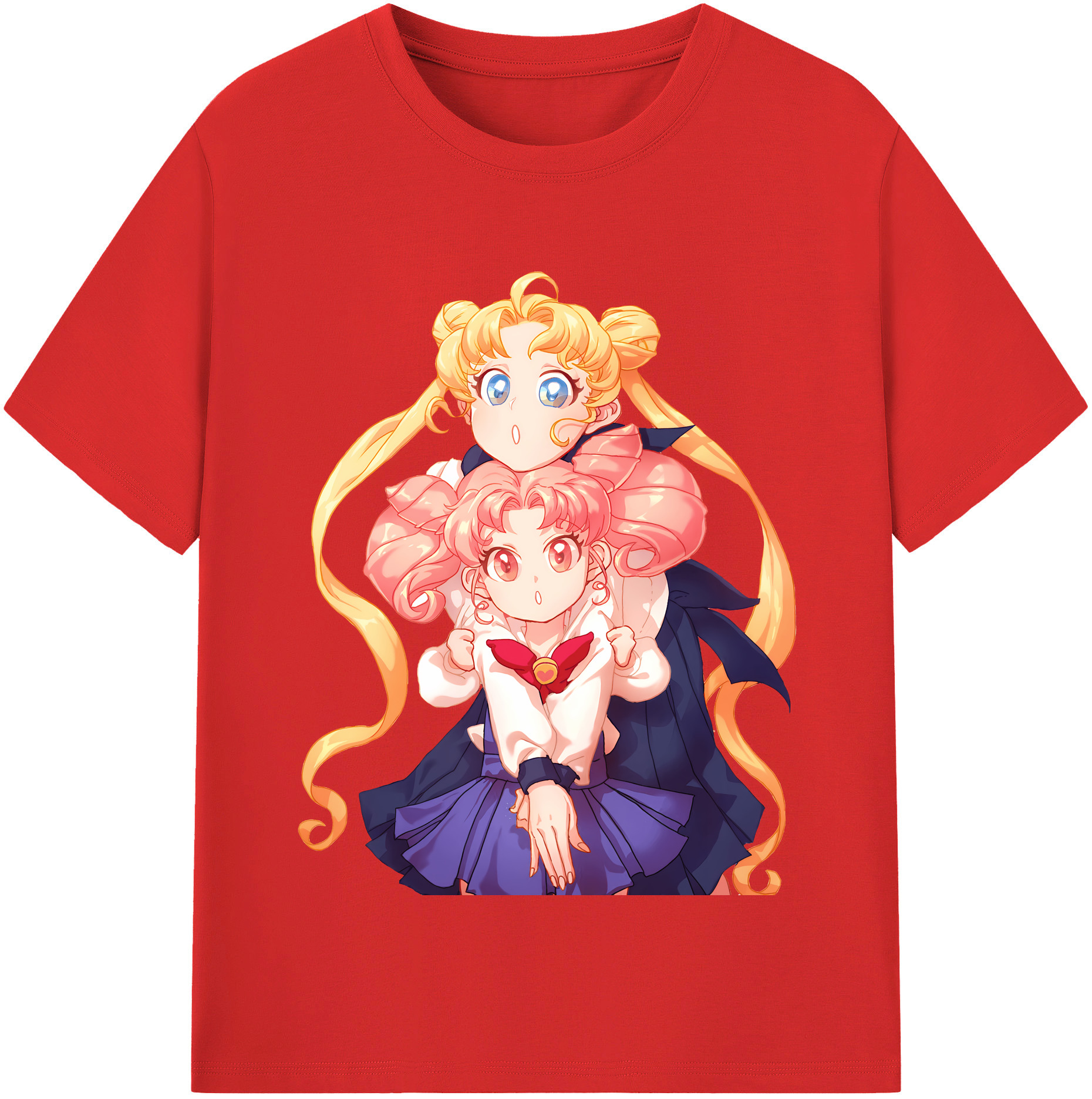 （画像用） 美少女戦士セーラームーン 愛野 美奈子 あいの みなこ Sailor Moon Aino Minako レディースカジュアルプリントTシャツ（綿100％）