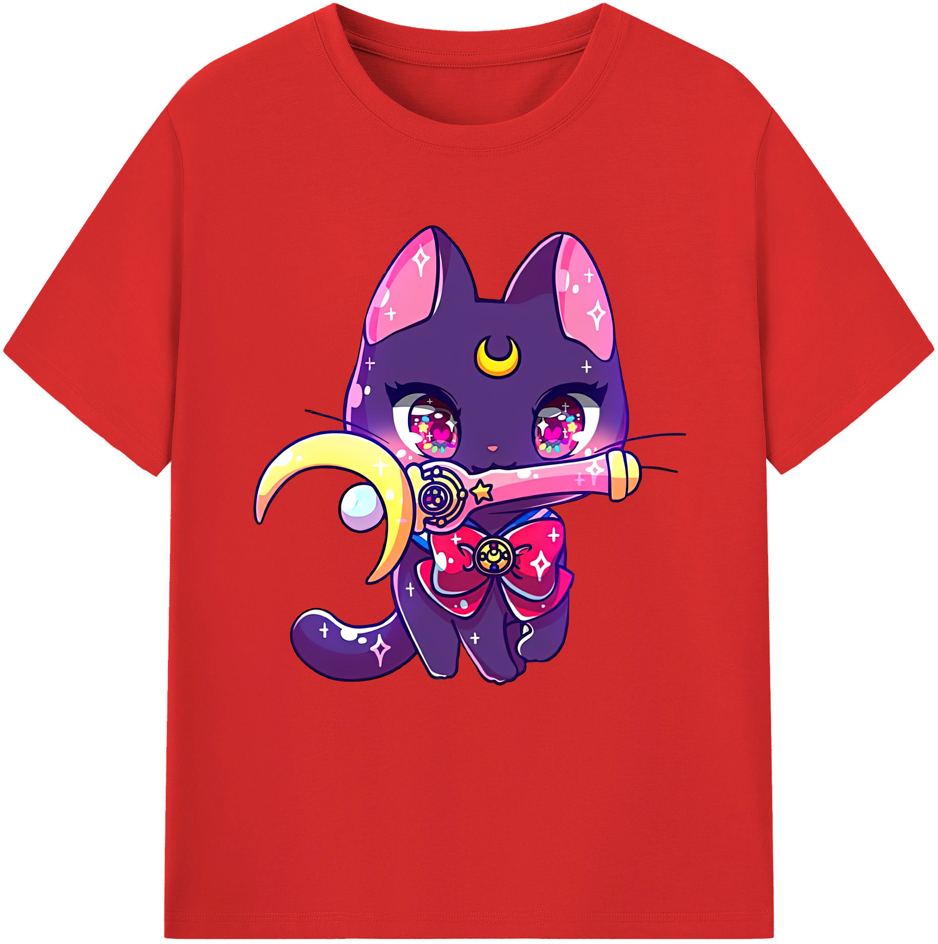 （画像用） 美少女戦士セーラームーン Sailor Moon レディースカジュアルプリントTシャツ（綿100％）