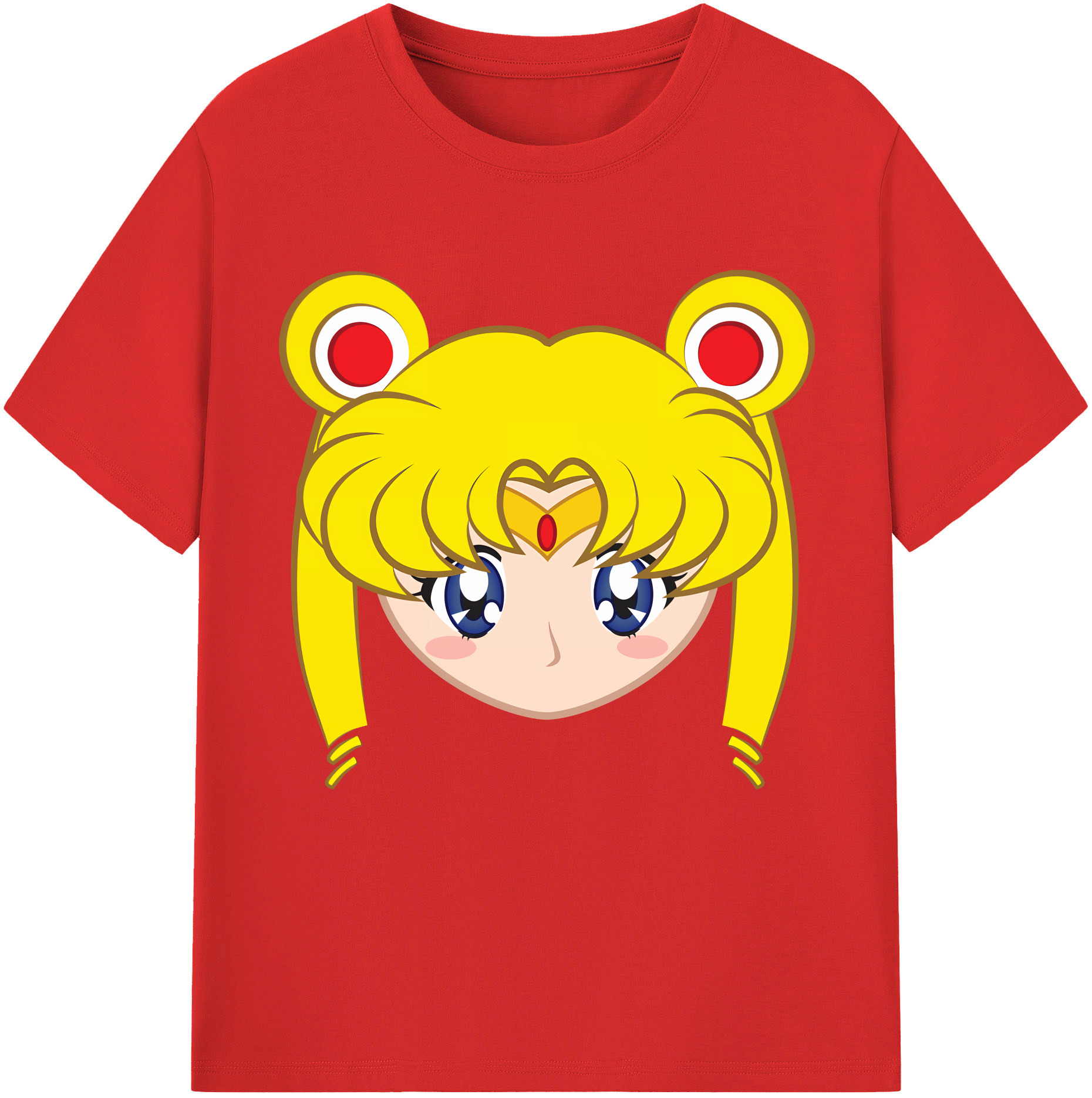 （画像用） 美少女戦士セーラームーン 月野 うさぎ つきの うさぎ Sailor Moon Tsukino Usagi レディースカジュアルプリントTシャツ（綿100％）