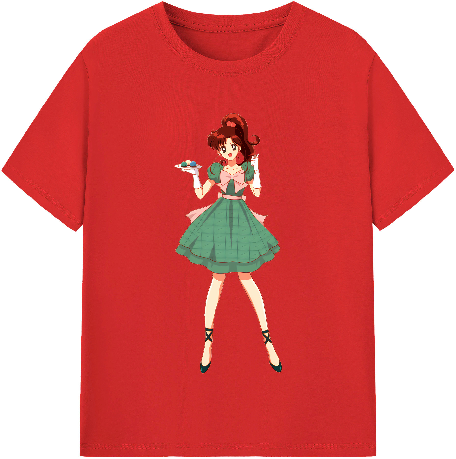 （画像用） 美少女戦士セーラームーン 木野 まこと きの まこと Sailor Moon Kino Makoto （セーラージュピター；Sailor Jupiter） レディースカジュアルプリントTシャツ（綿100％）