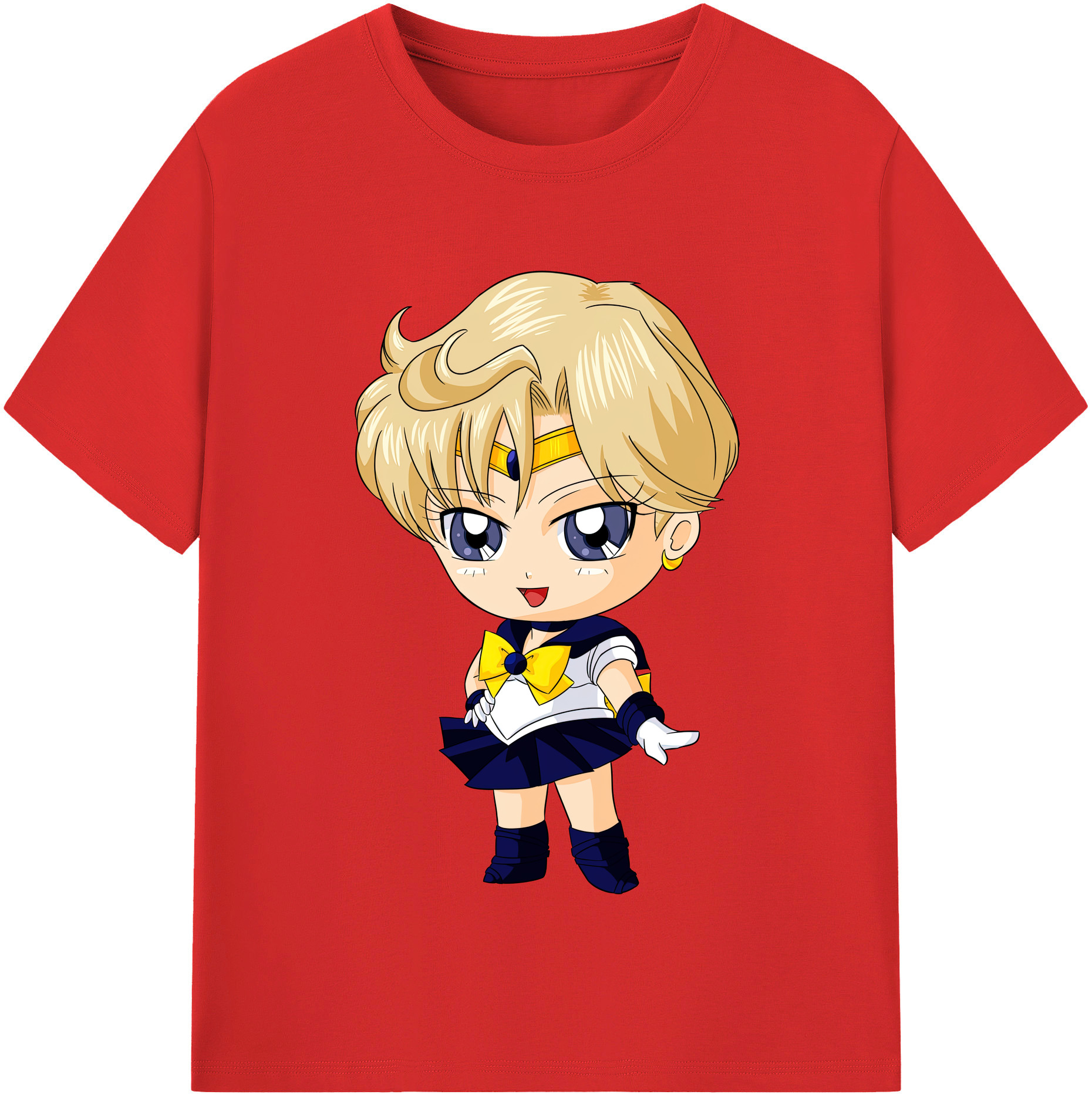 （画像用） 美少女戦士セーラームーン 天王はるか Sailor Moon Tenoh Haruka レディースカジュアルプリントTシャツ（綿100％）