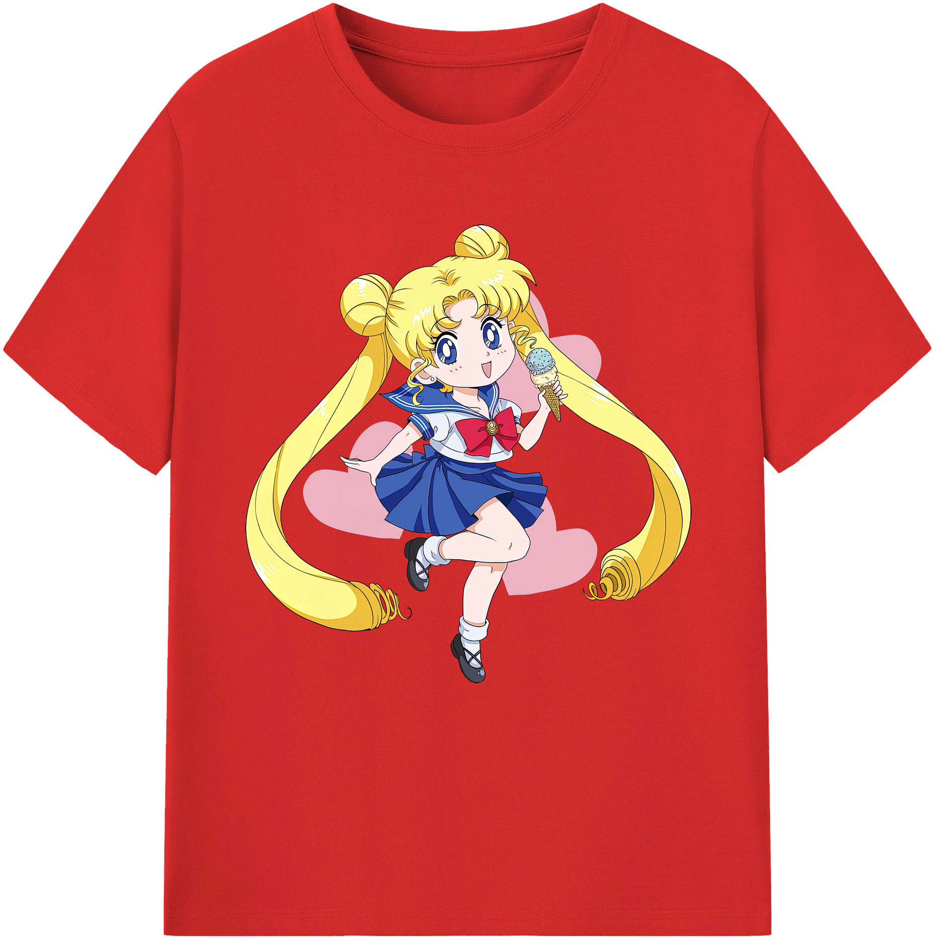 （画像用） 美少女戦士セーラームーン 愛野 美奈子 あいの みなこ Sailor Moon Aino Minako レディースカジュアルプリントTシャツ（綿100％）