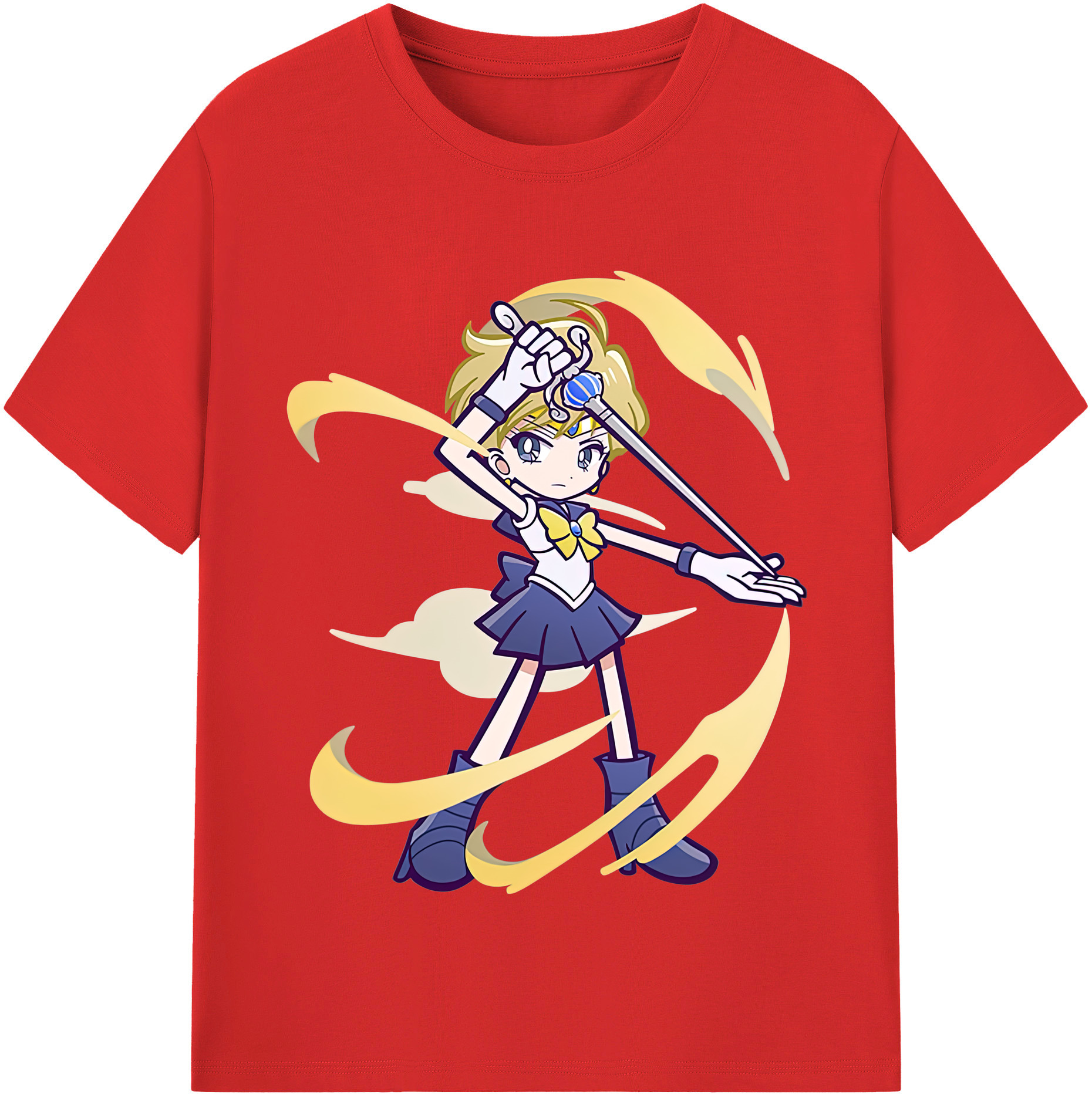 （画像用） 美少女戦士セーラームーン 天王はるか Sailor Moon Tenoh Haruka レディースカジュアルプリントTシャツ（綿100％）