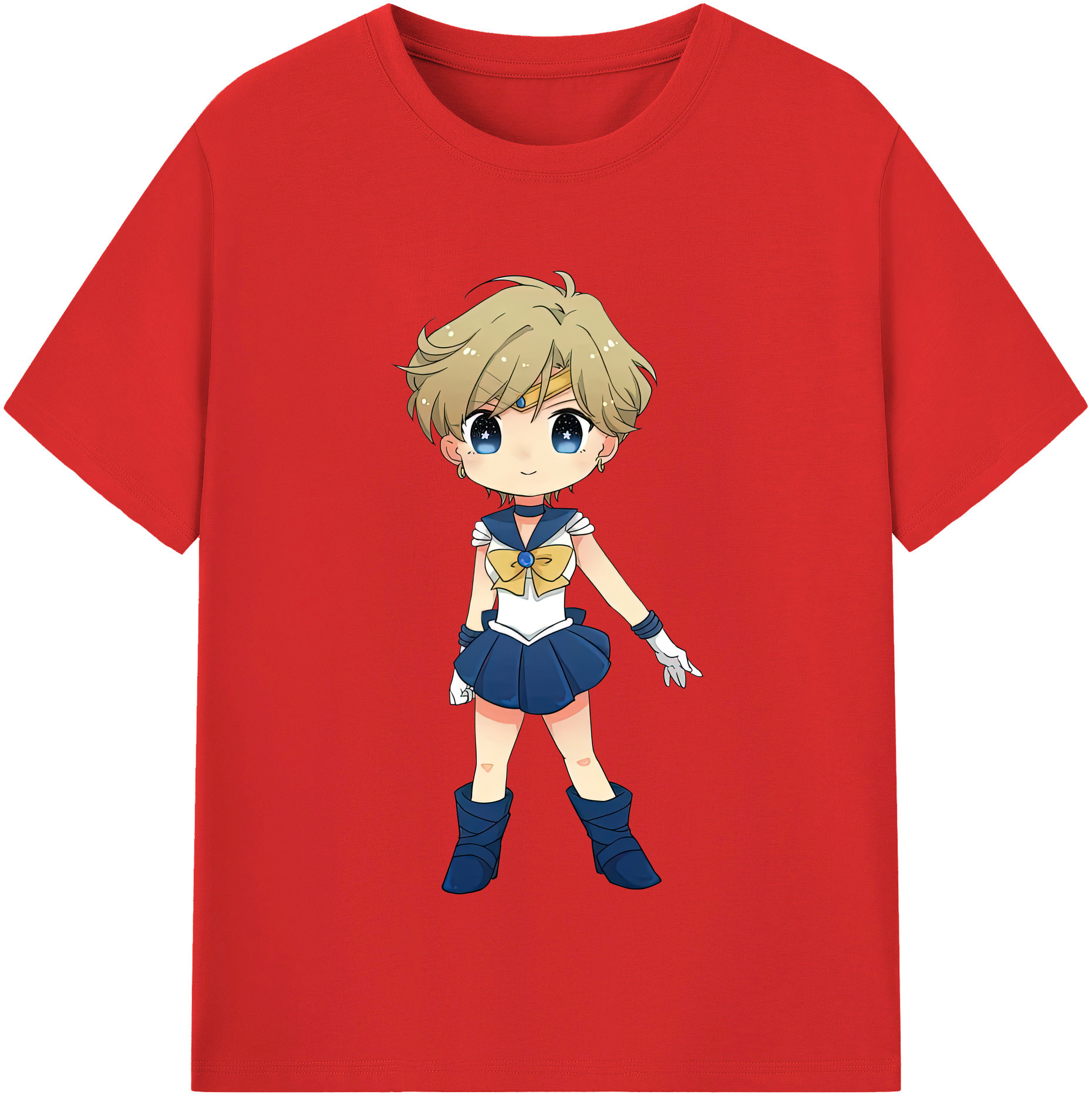 （画像用） 美少女戦士セーラームーン 天王はるか Sailor Moon Tenoh Haruka レディースカジュアルプリントTシャツ（綿100％）