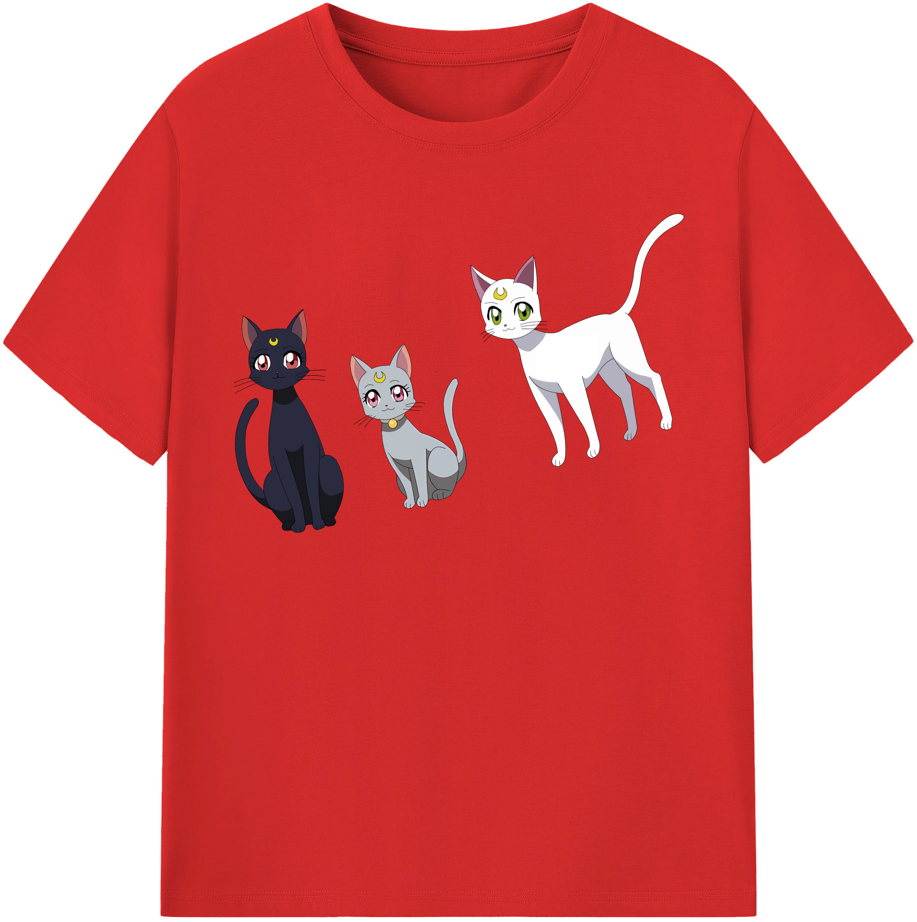 （画像用） 美少女戦士セーラームーン Sailor Moon レディースカジュアルプリントTシャツ（綿100％）