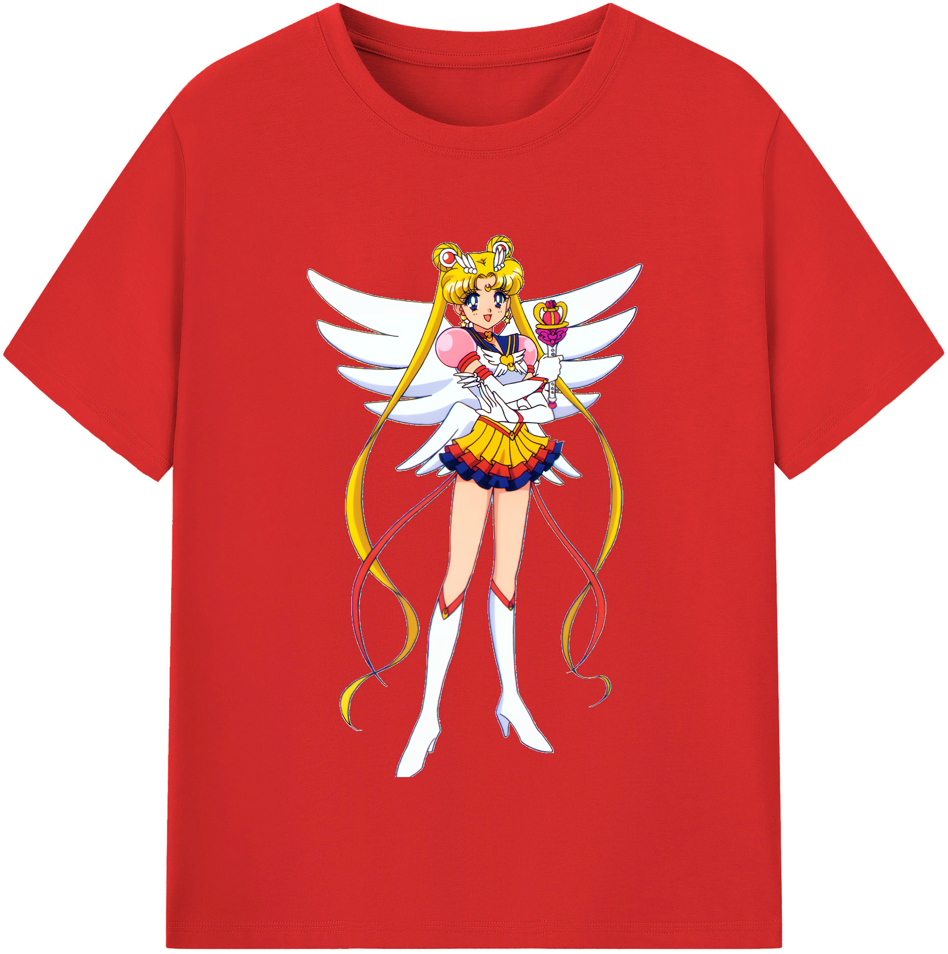 （画像用） 美少女戦士セーラームーン 月野 うさぎ つきの うさぎ Sailor Moon Tsukino Usagi レディースカジュアルプリントTシャツ（綿100％）