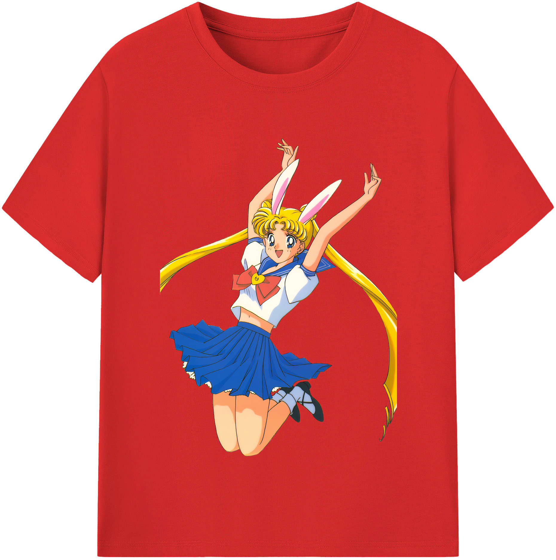 （画像用） 美少女戦士セーラームーン 愛野 美奈子 あいの みなこ Sailor Moon Aino Minako レディースカジュアルプリントTシャツ（綿100％）