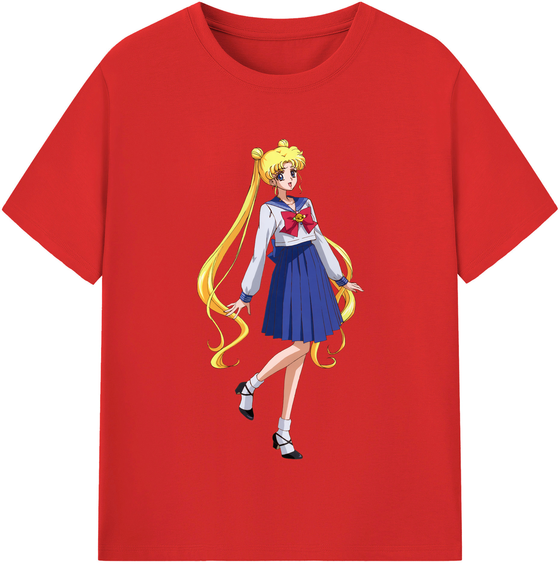 （画像用） 美少女戦士セーラームーン 愛野 美奈子 あいの みなこ Sailor Moon Aino Minako レディースカジュアルプリントTシャツ（綿100％）