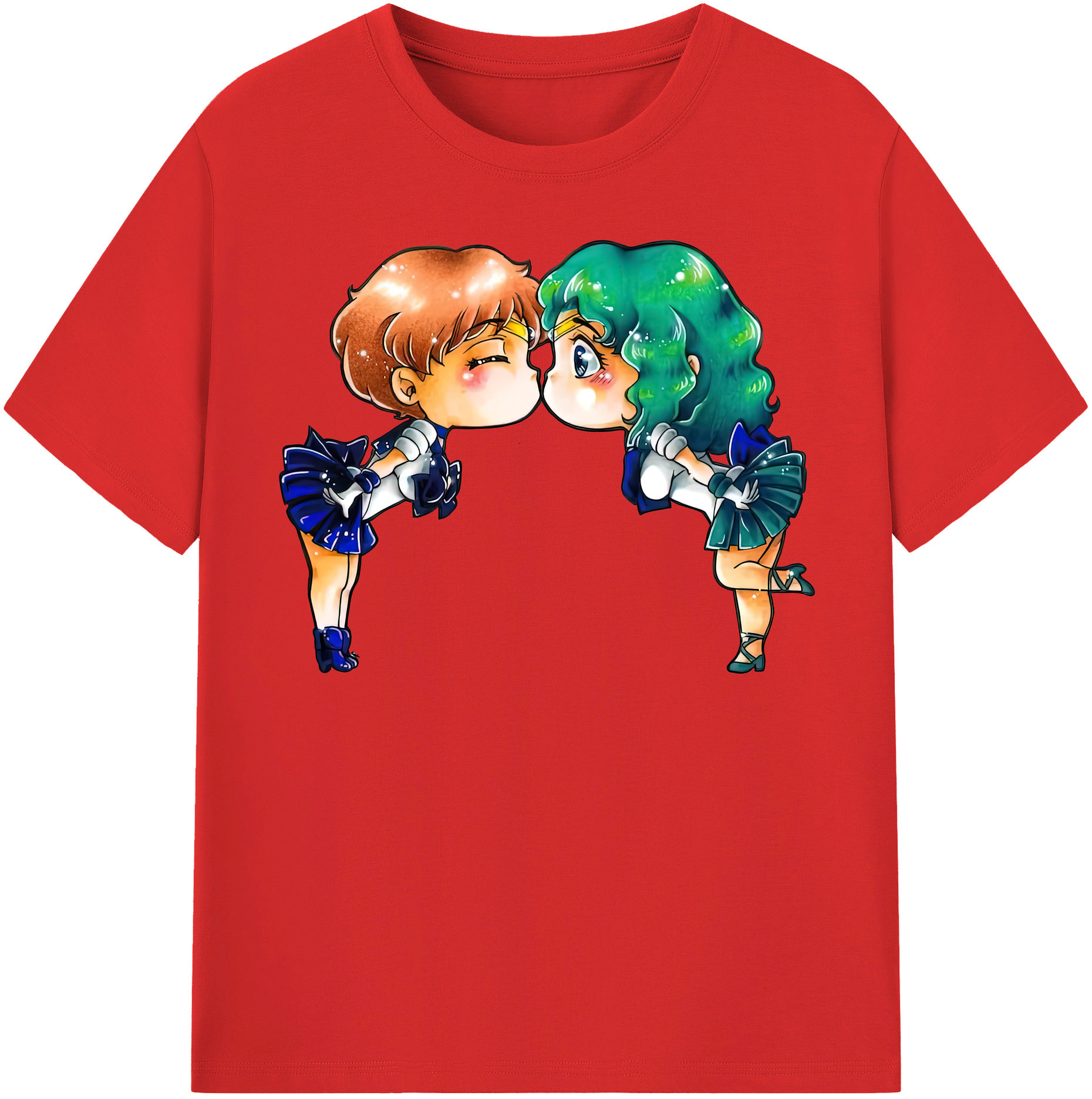 （画像用） 美少女戦士セーラームーン 天王はるか Sailor Moon Tenoh Haruka レディースカジュアルプリントTシャツ（綿100％）