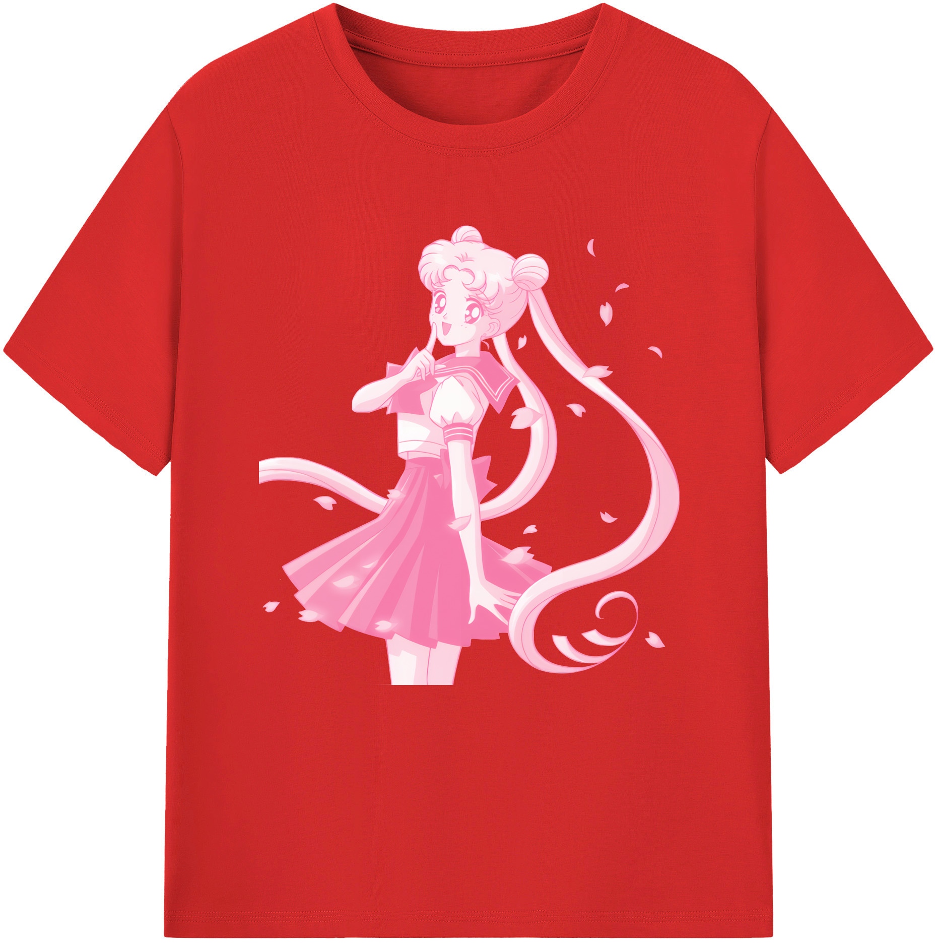 （画像用） 美少女戦士セーラームーン 愛野 美奈子 あいの みなこ Sailor Moon Aino Minako レディースカジュアルプリントTシャツ（綿100％）