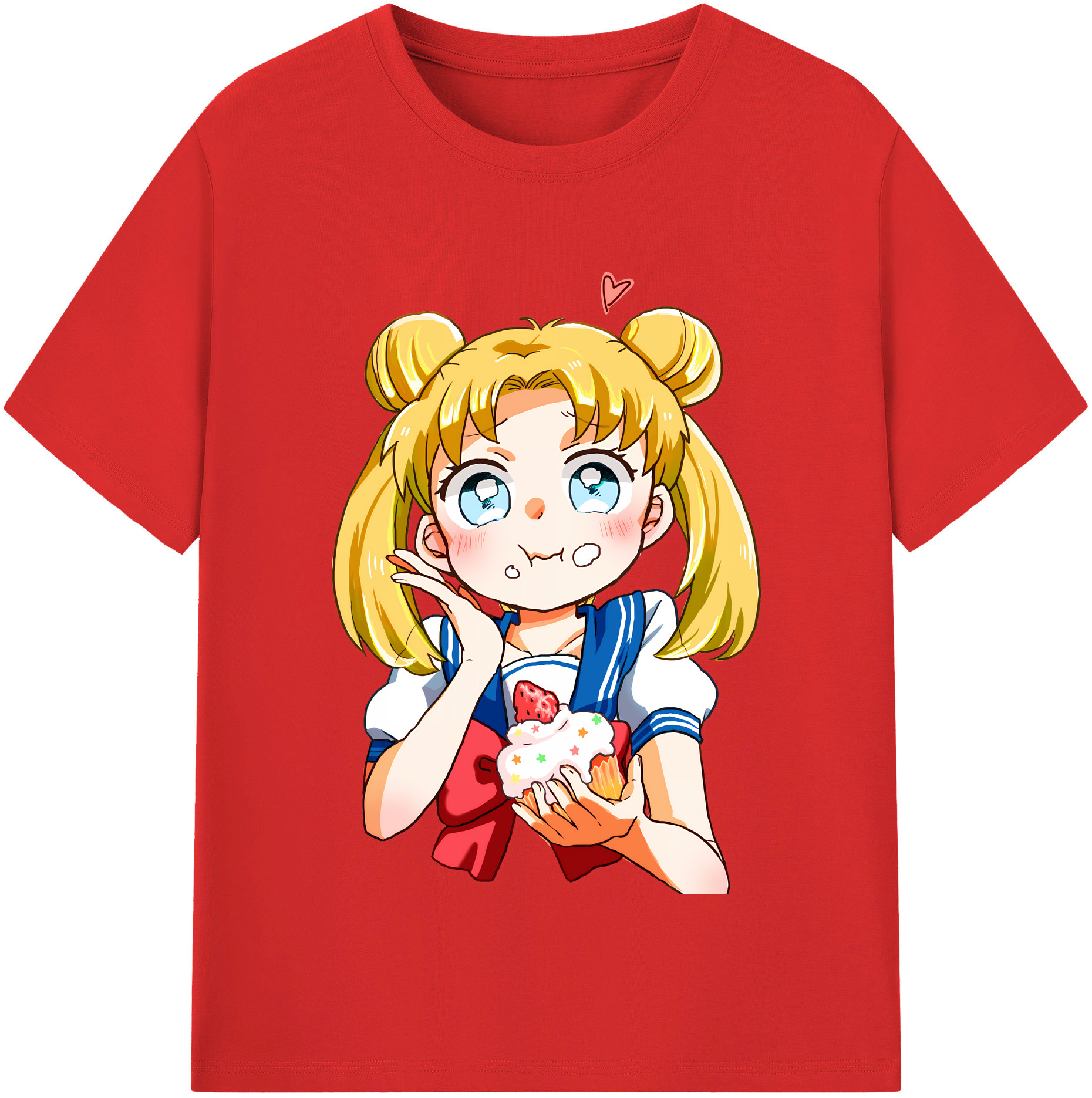 （画像用） 美少女戦士セーラームーン 愛野 美奈子 あいの みなこ Sailor Moon Aino Minako レディースカジュアルプリントTシャツ（綿100％）
