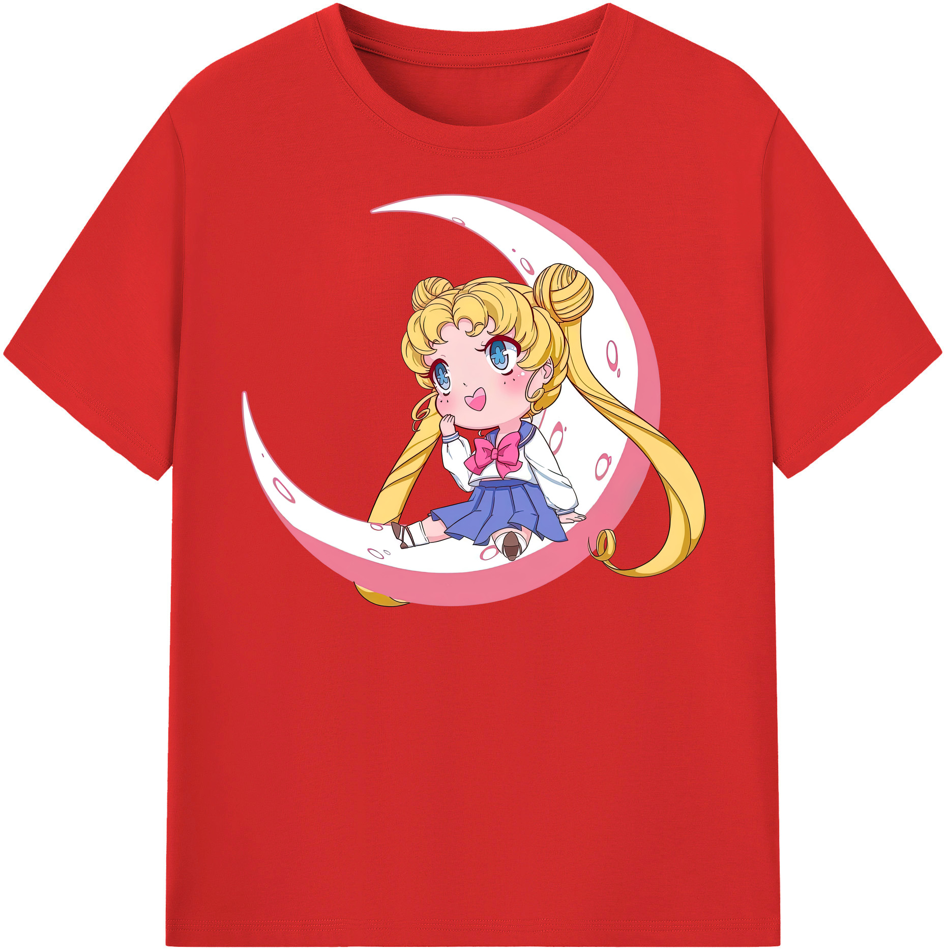 （画像用） 美少女戦士セーラームーン 愛野 美奈子 あいの みなこ Sailor Moon Aino Minako レディースカジュアルプリントTシャツ（綿100％）