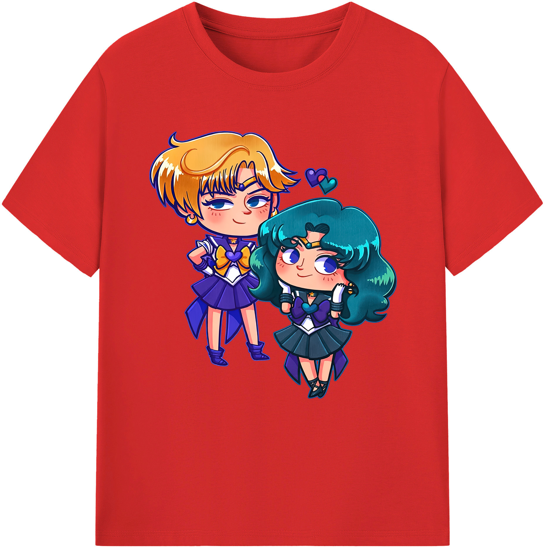 （画像用） 美少女戦士セーラームーン 天王はるか Sailor Moon Tenoh Haruka レディースカジュアルプリントTシャツ（綿100％）