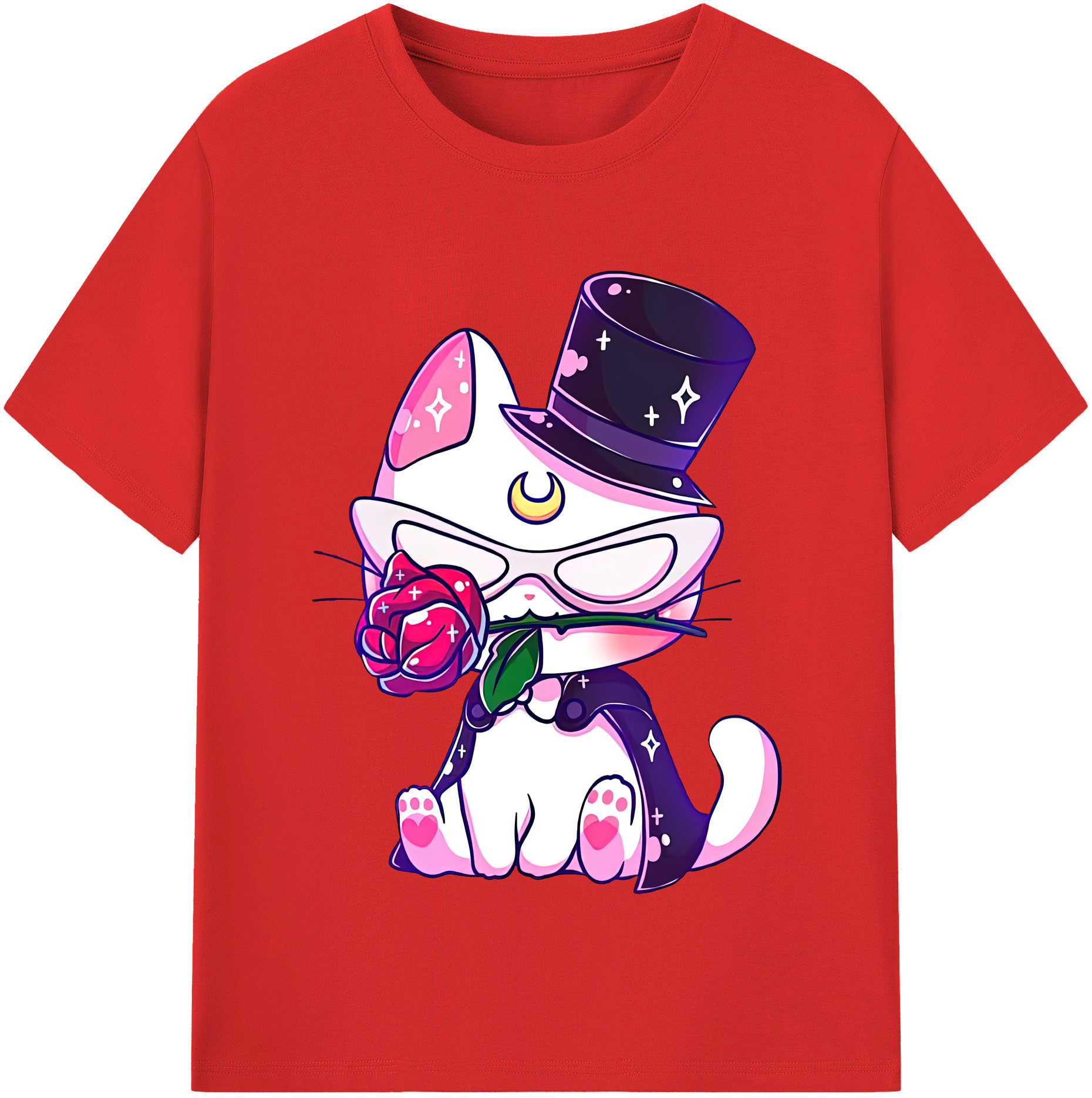 （画像用） 美少女戦士セーラームーン Sailor Moon レディースカジュアルプリントTシャツ（綿100％）