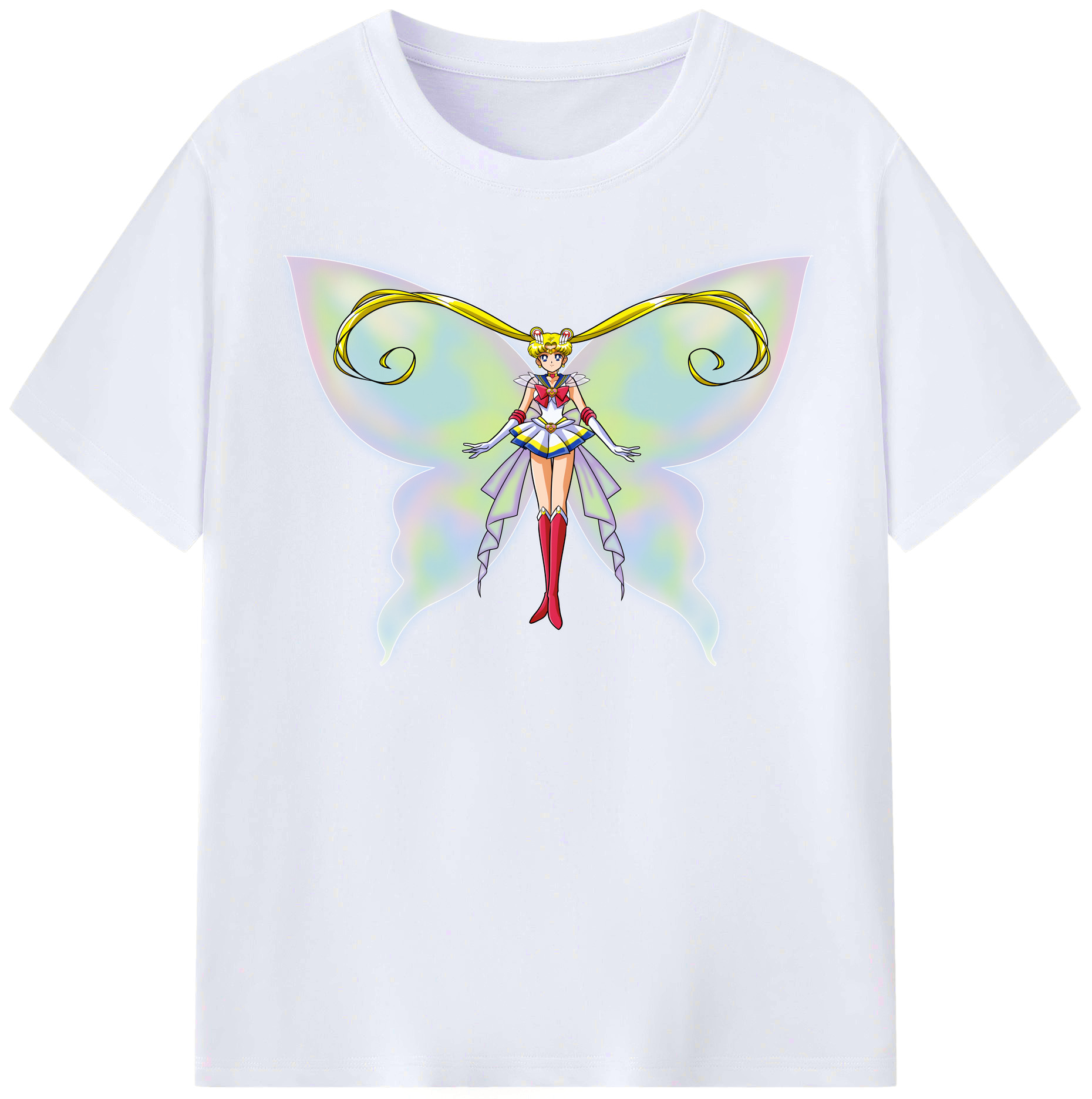（画像用） 美少女戦士セーラームーン 月野 うさぎ つきの うさぎ Sailor Moon Tsukino Usagi レディースカジュアルプリントTシャツ（綿100％）