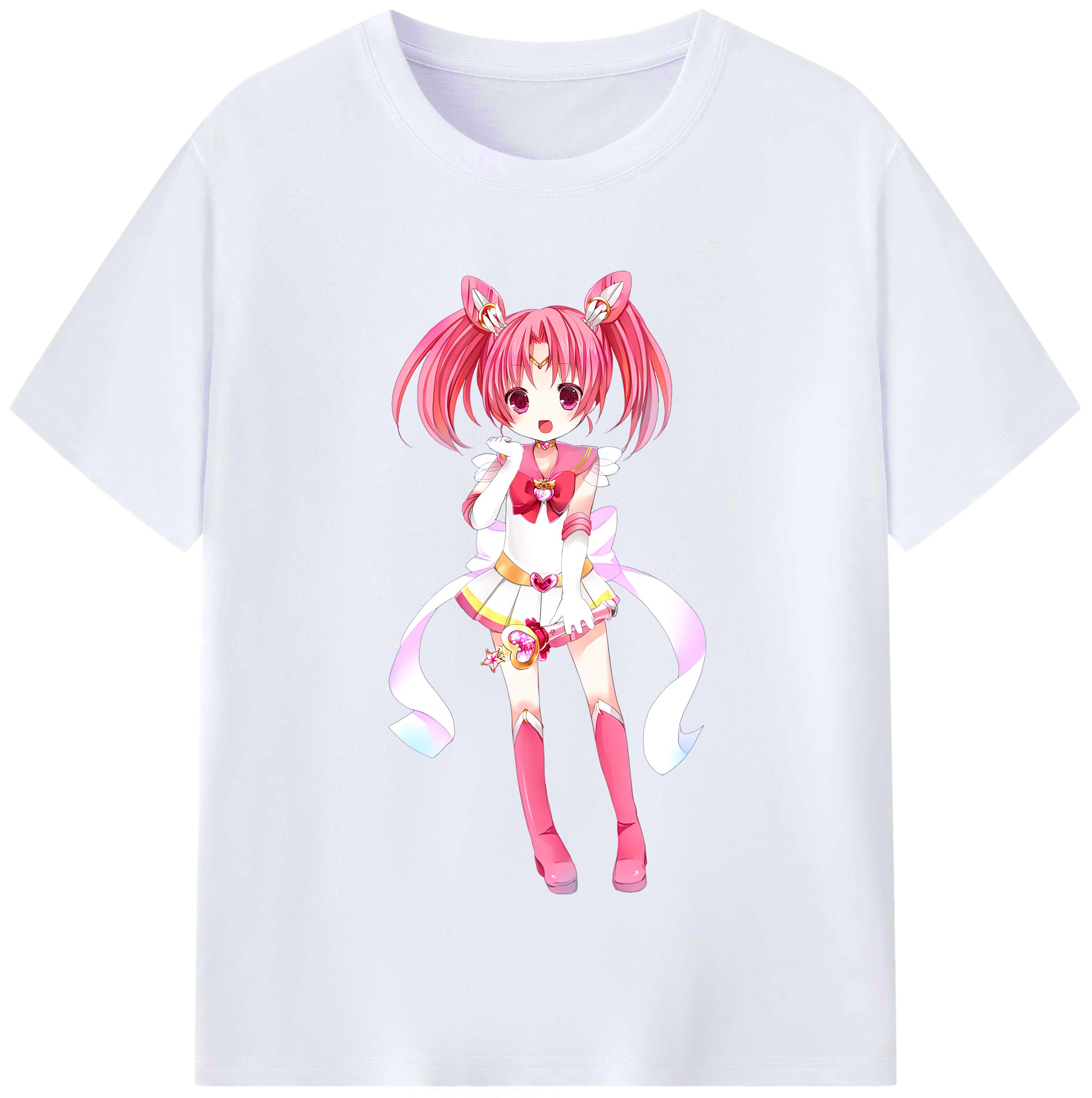（画像用） 美少女戦士セーラームーン ちびうさ Sailor Moon Chibiusa Tsukino Usagi Small Lady Serenity レディースカジュアルプリントTシャツ（綿100％）
