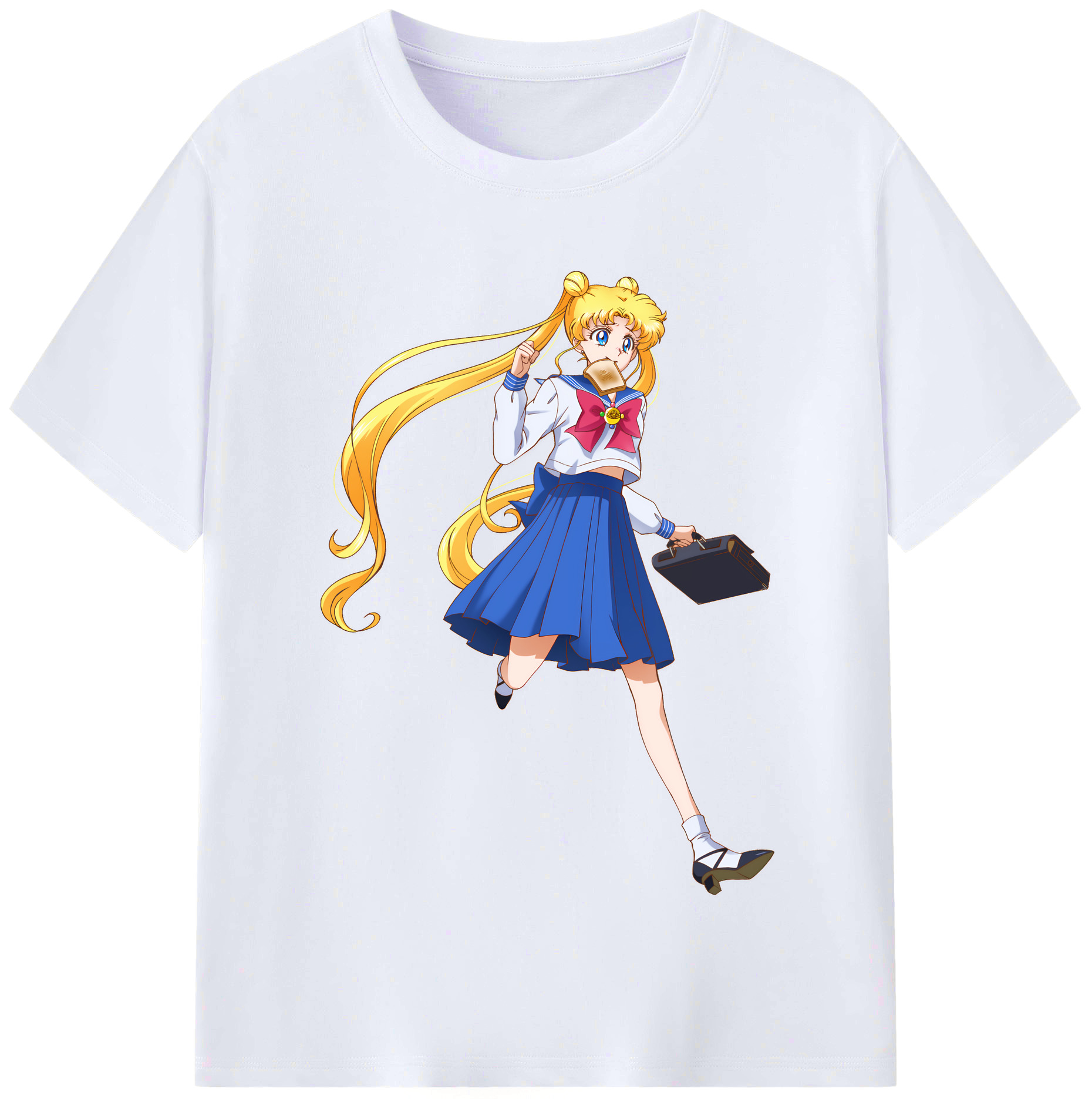 （画像用） 美少女戦士セーラームーン 愛野 美奈子 あいの みなこ Sailor Moon Aino Minako レディースカジュアルプリントTシャツ（綿100％）