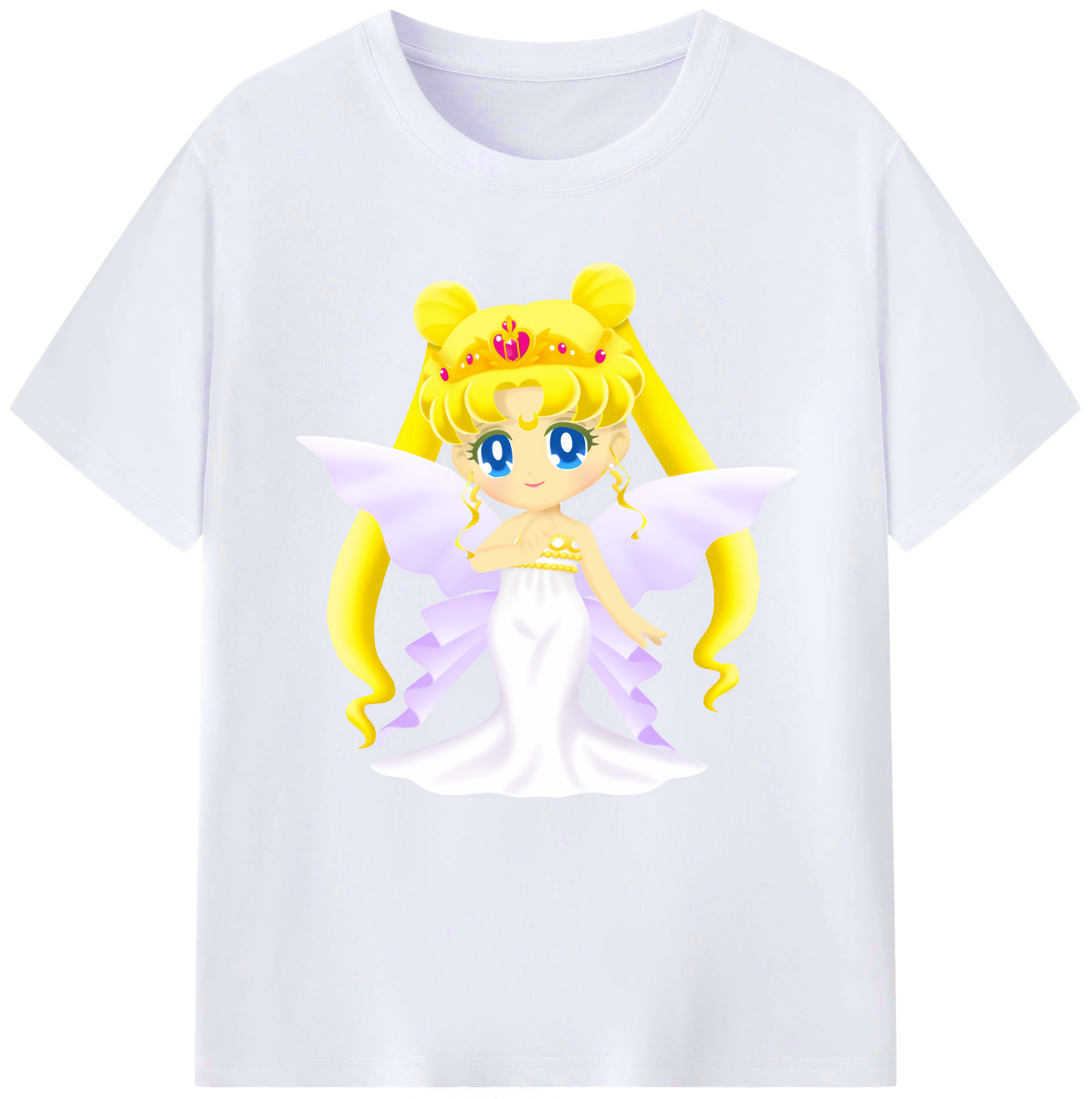 （画像用） 美少女戦士セーラームーン 愛野 美奈子 あいの みなこ Sailor Moon Aino Minako レディースカジュアルプリントTシャツ（綿100％）