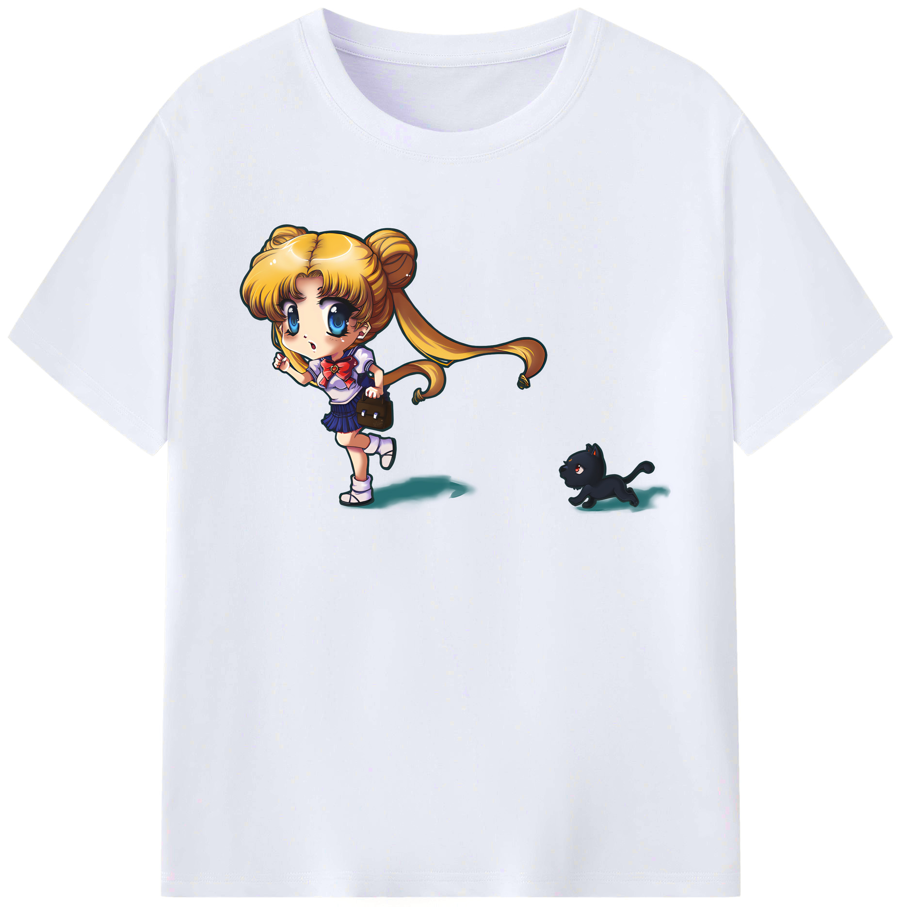 （画像用） 美少女戦士セーラームーン 愛野 美奈子 あいの みなこ Sailor Moon Aino Minako レディースカジュアルプリントTシャツ（綿100％）