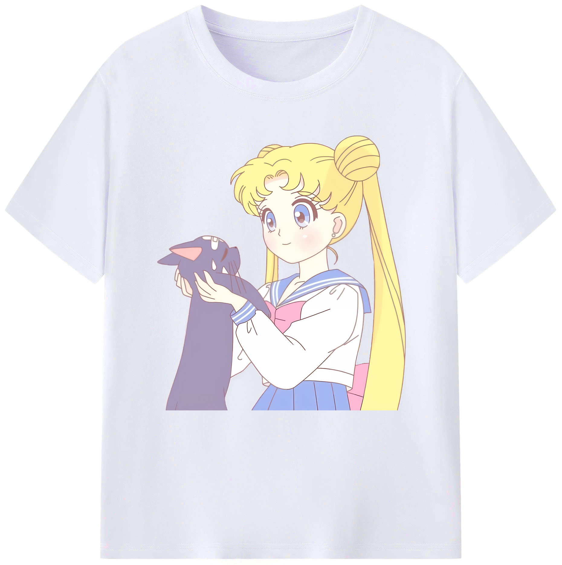 （画像用） 美少女戦士セーラームーン 愛野 美奈子 あいの みなこ Sailor Moon Aino Minako レディースカジュアルプリントTシャツ（綿100％）