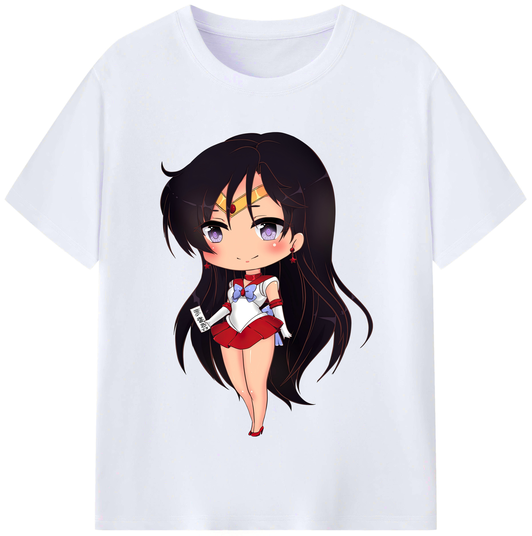 （画像用） 美少女戦士セーラームーン 火野レイ ひの レイ Sailor Moon Hino Rei （セーラーマーズ,Sailor Mars） レディースカジュアルプリントTシャツ（綿100％）