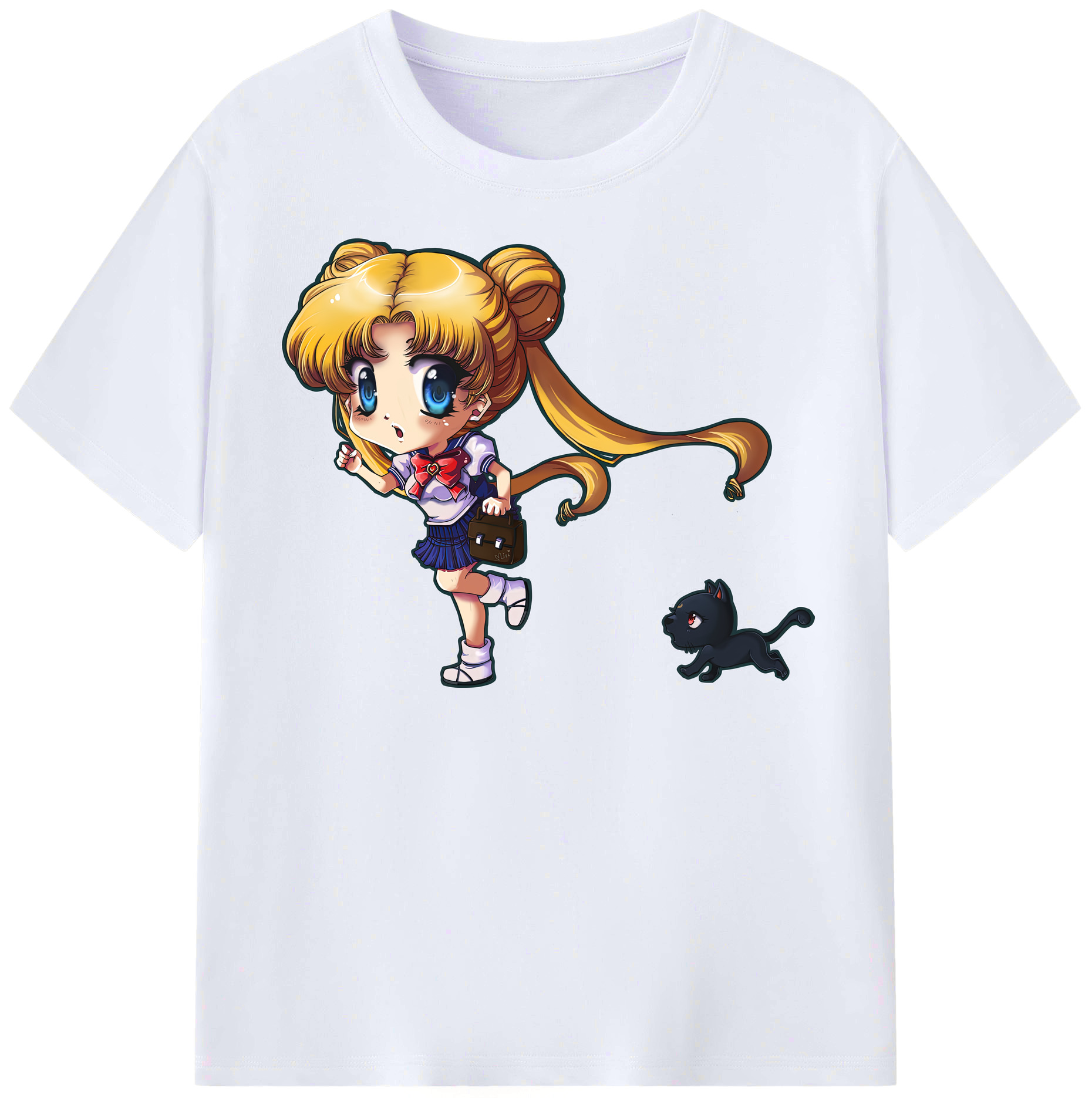 （画像用） 美少女戦士セーラームーン 愛野 美奈子 あいの みなこ Sailor Moon Aino Minako レディースカジュアルプリントTシャツ（綿100％）