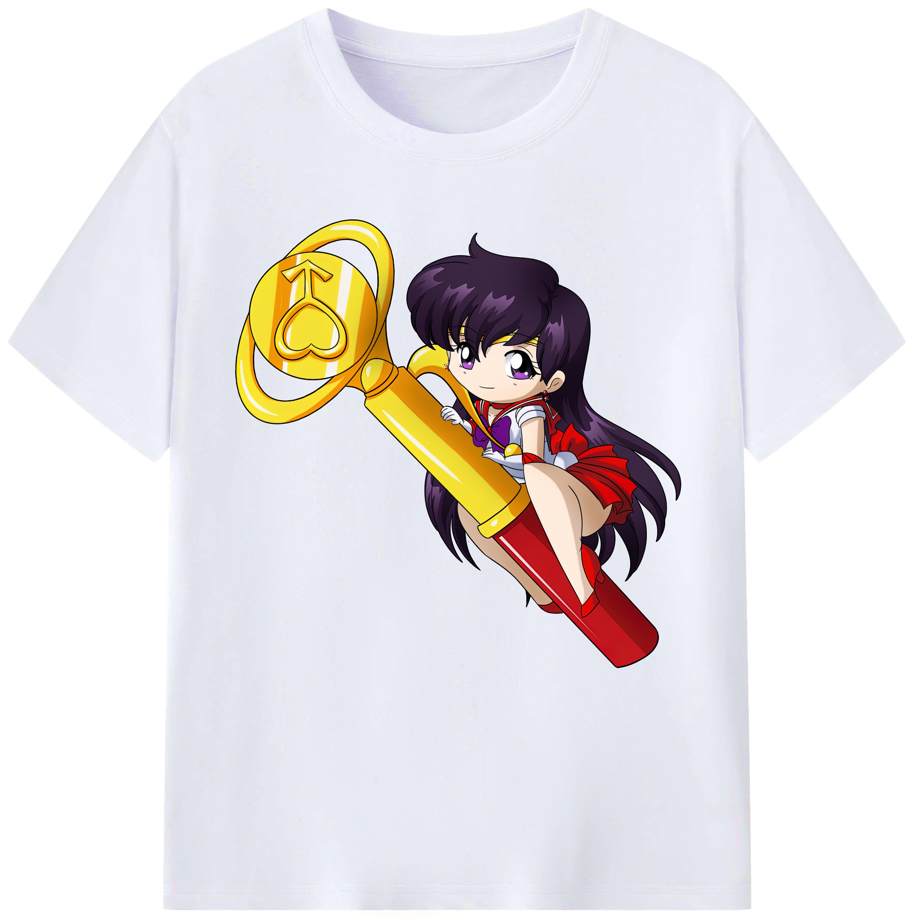 （画像用） 美少女戦士セーラームーン 火野レイ ひの レイ Sailor Moon Hino Rei （セーラーマーズ,Sailor Mars） レディースカジュアルプリントTシャツ（綿100％）