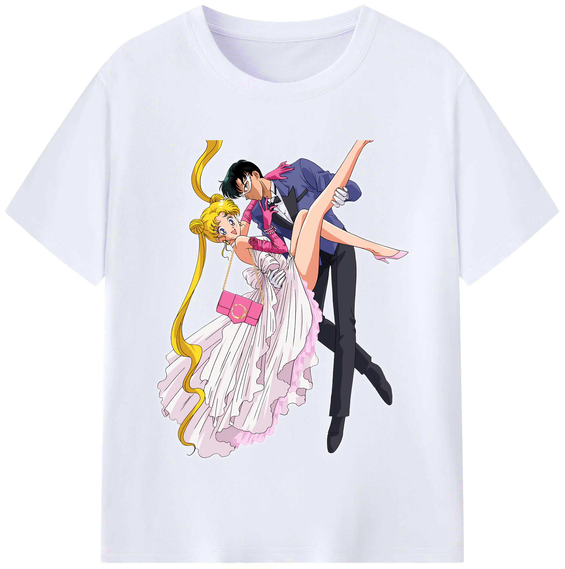 （画像用） 美少女戦士セーラームーン 愛野 美奈子 あいの みなこ Sailor Moon Aino Minako レディースカジュアルプリントTシャツ（綿100％）