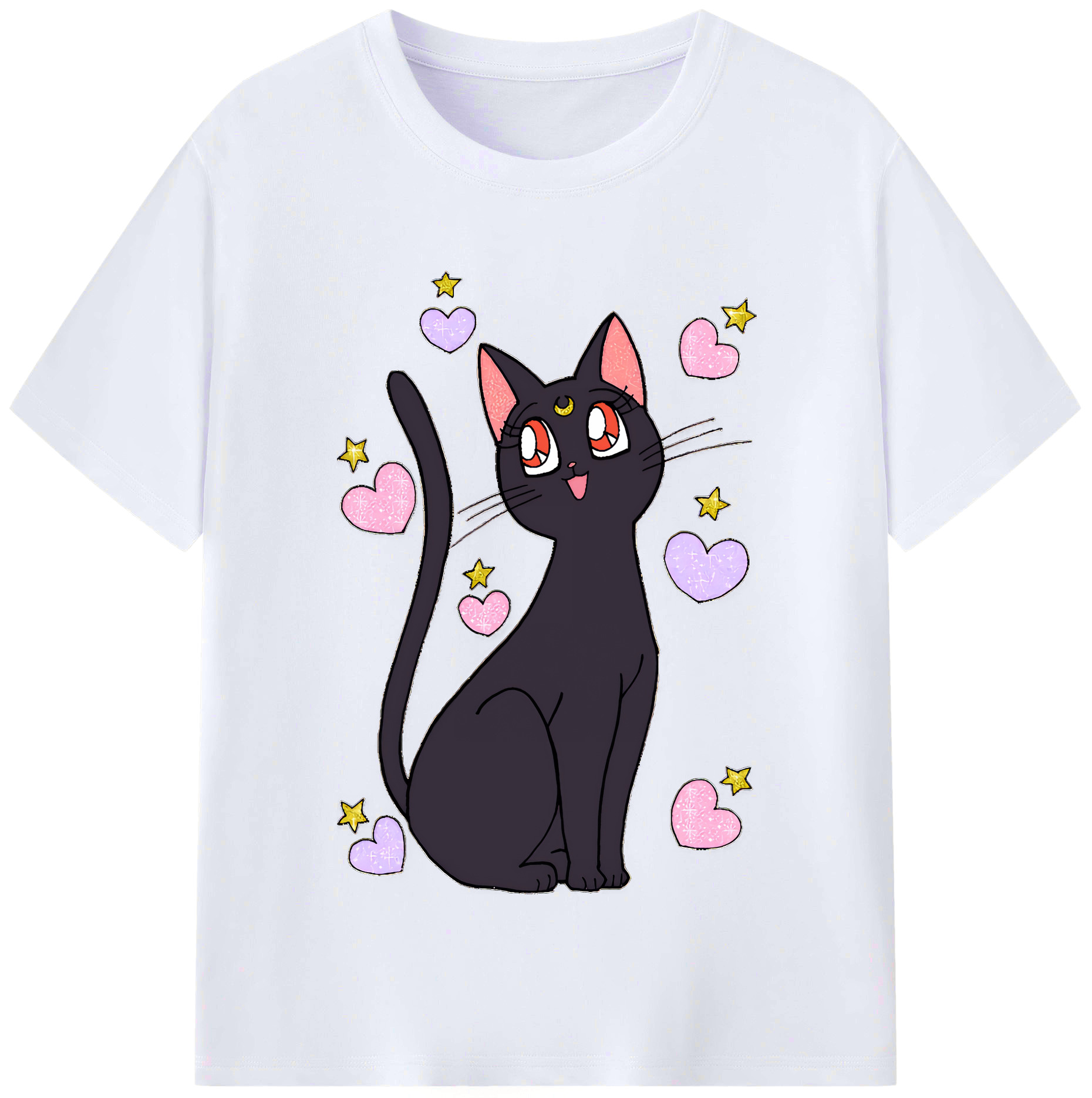 （画像用） 美少女戦士セーラームーン Sailor Moon レディースカジュアルプリントTシャツ（綿100％）