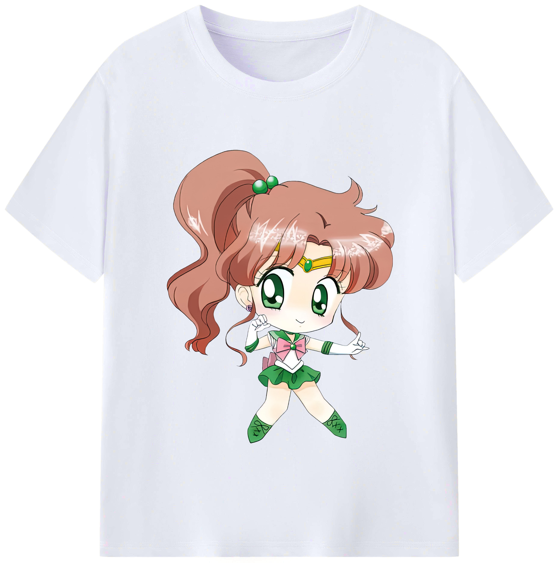 （画像用） 美少女戦士セーラームーン 木野 まこと きの まこと Sailor Moon Kino Makoto （セーラージュピター；Sailor Jupiter） レディースカジュアルプリントTシャツ（綿100％）