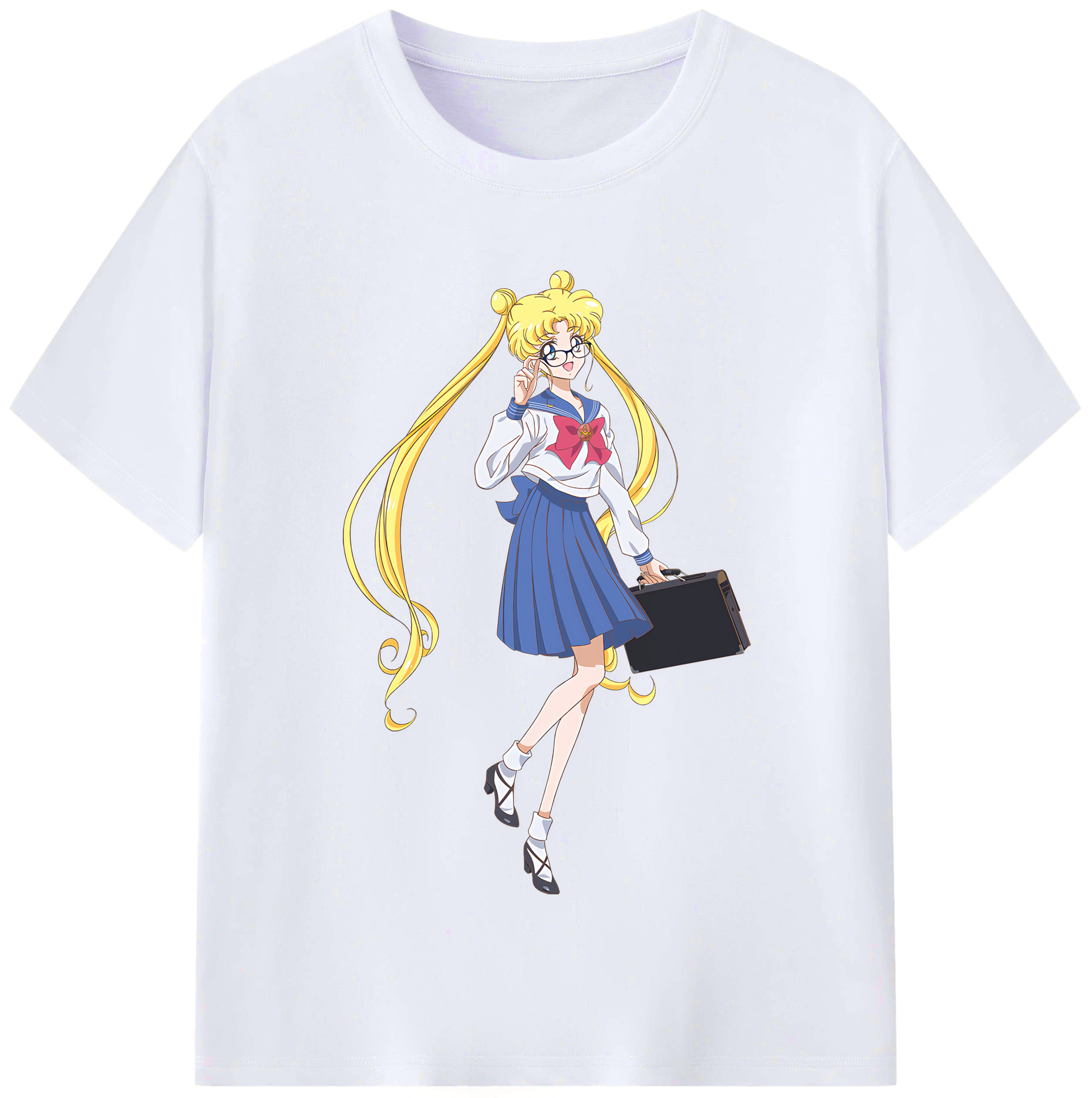 （画像用） 美少女戦士セーラームーン 愛野 美奈子 あいの みなこ Sailor Moon Aino Minako レディースカジュアルプリントTシャツ（綿100％）
