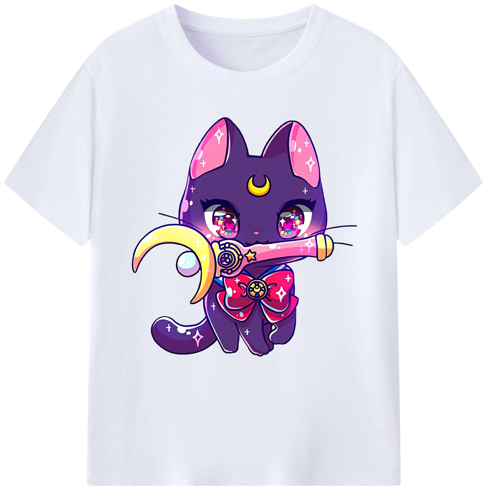 （画像用） 美少女戦士セーラームーン Sailor Moon レディースカジュアルプリントTシャツ（綿100％）
