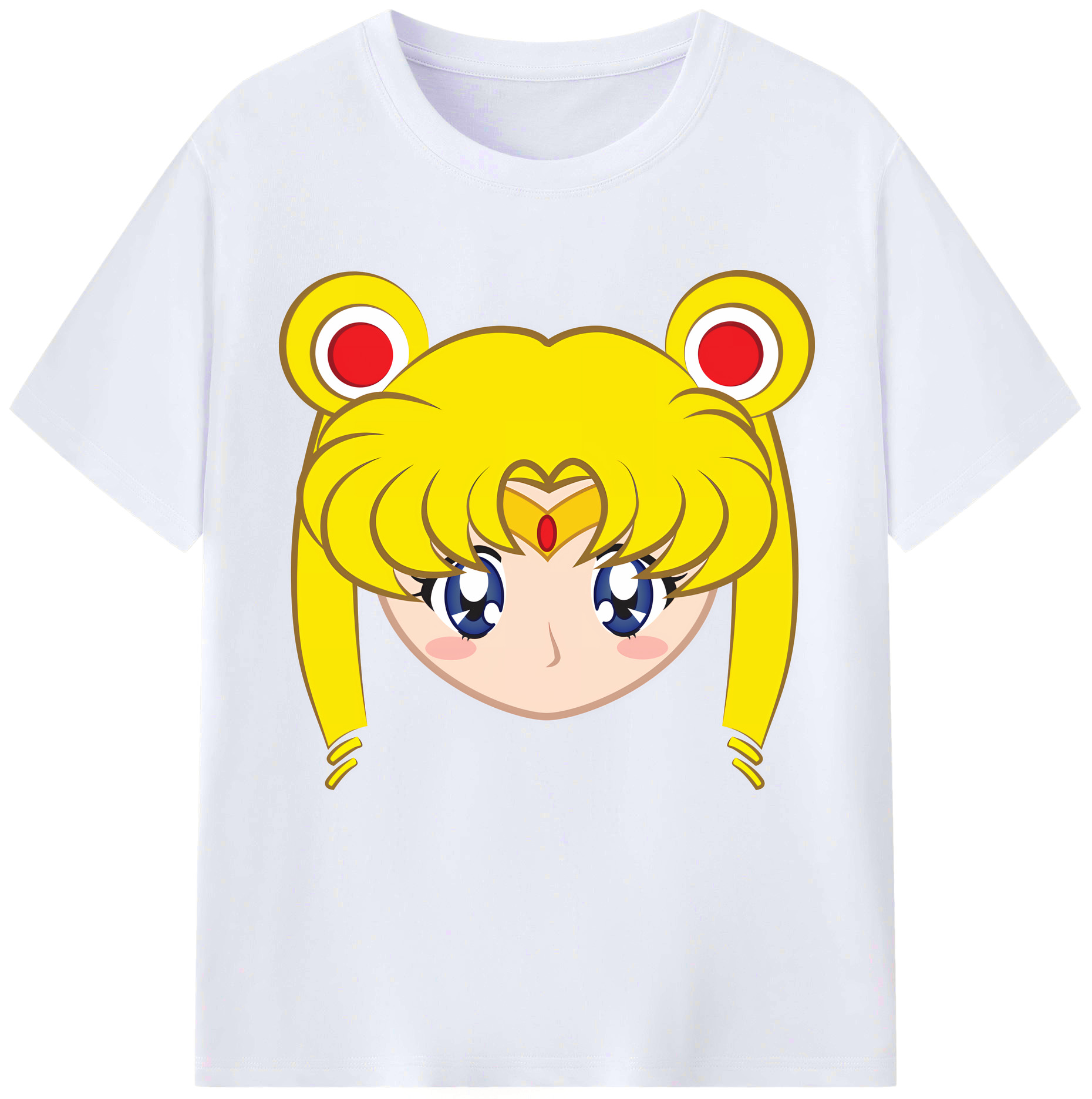 （画像用） 美少女戦士セーラームーン 月野 うさぎ つきの うさぎ Sailor Moon Tsukino Usagi レディースカジュアルプリントTシャツ（綿100％）