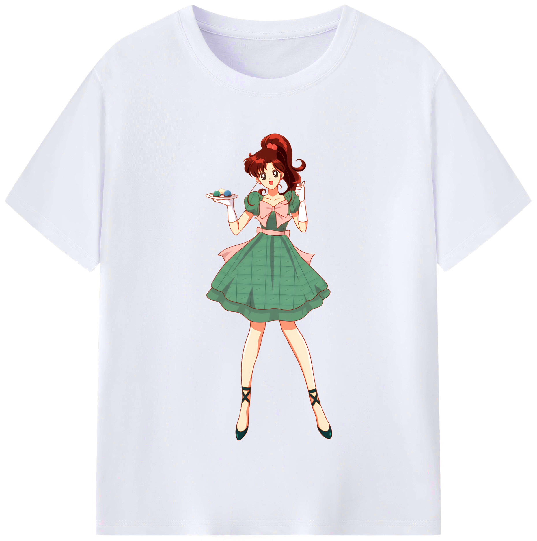 （画像用） 美少女戦士セーラームーン 木野 まこと きの まこと Sailor Moon Kino Makoto （セーラージュピター；Sailor Jupiter） レディースカジュアルプリントTシャツ（綿100％）