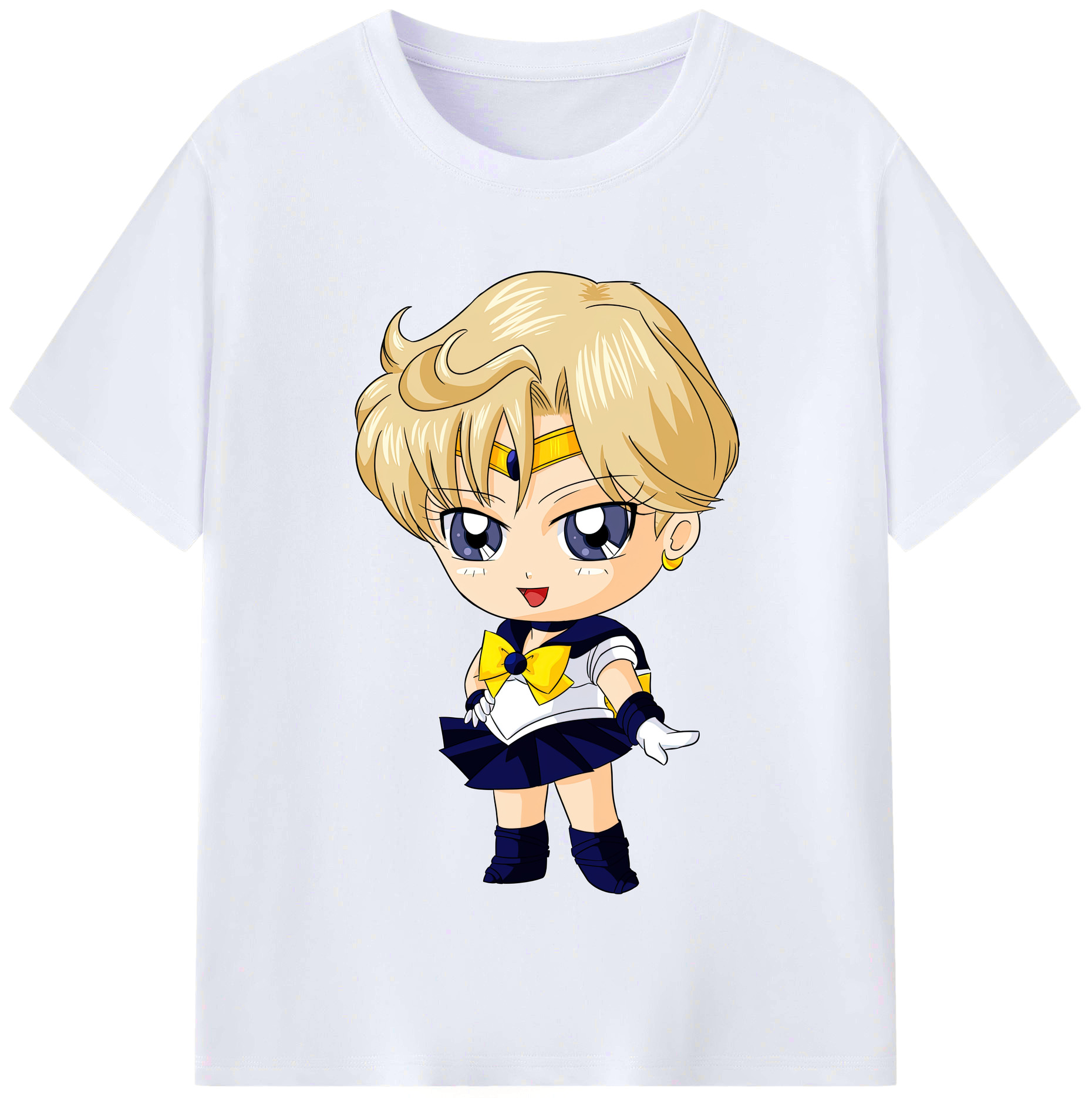 （画像用） 美少女戦士セーラームーン 天王はるか Sailor Moon Tenoh Haruka レディースカジュアルプリントTシャツ（綿100％）