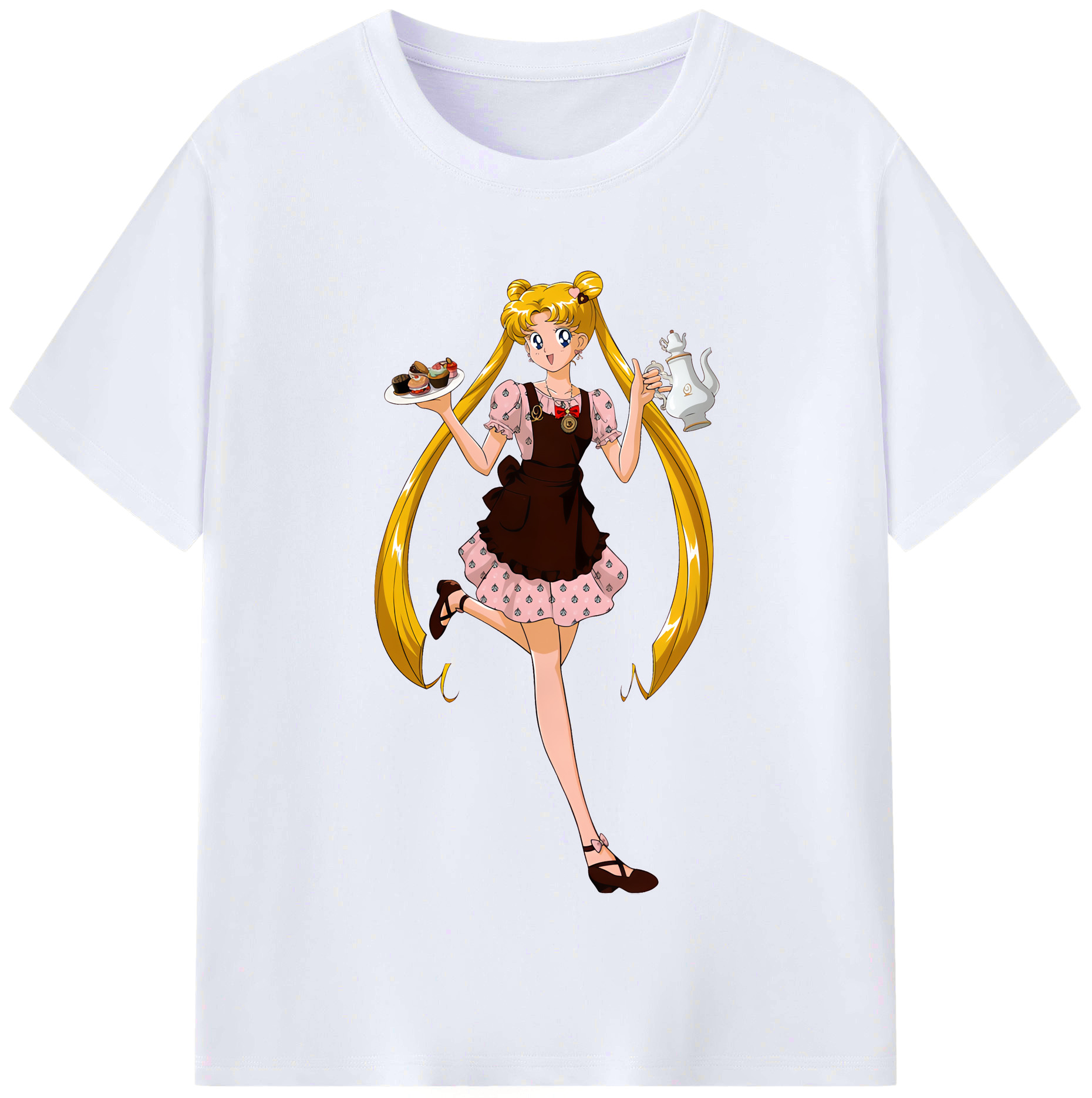 （画像用） 美少女戦士セーラームーン 愛野 美奈子 あいの みなこ Sailor Moon Aino Minako レディースカジュアルプリントTシャツ（綿100％）