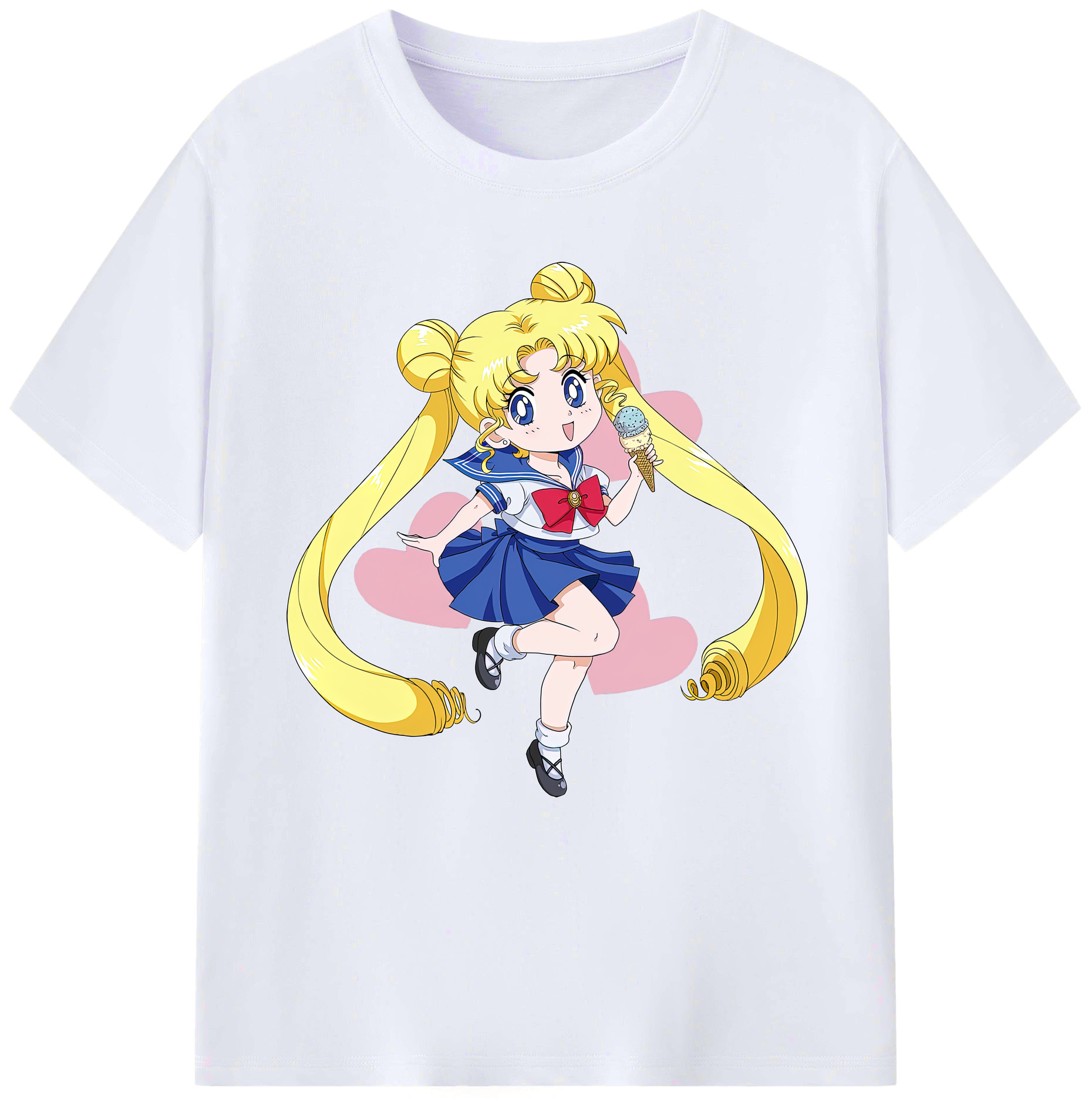 （画像用） 美少女戦士セーラームーン 愛野 美奈子 あいの みなこ Sailor Moon Aino Minako レディースカジュアルプリントTシャツ（綿100％）