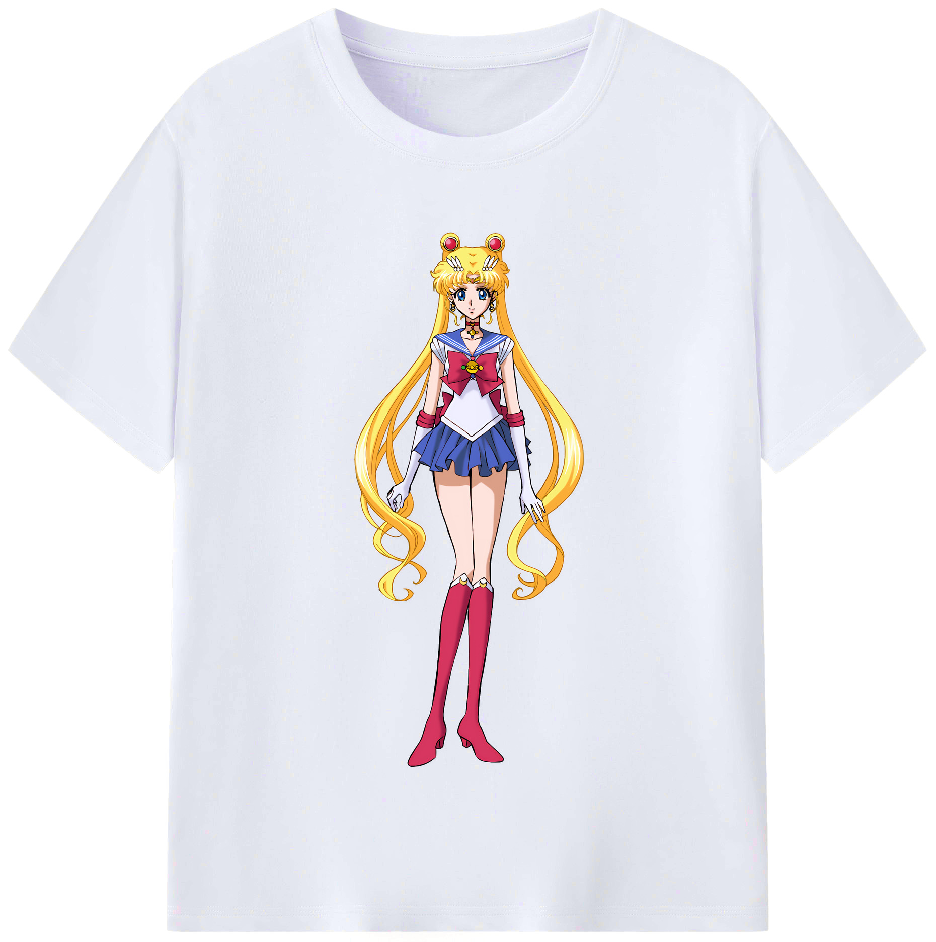 （画像用） 美少女戦士セーラームーン 月野 うさぎ つきの うさぎ Sailor Moon Tsukino Usagi レディースカジュアルプリントTシャツ（綿100％）