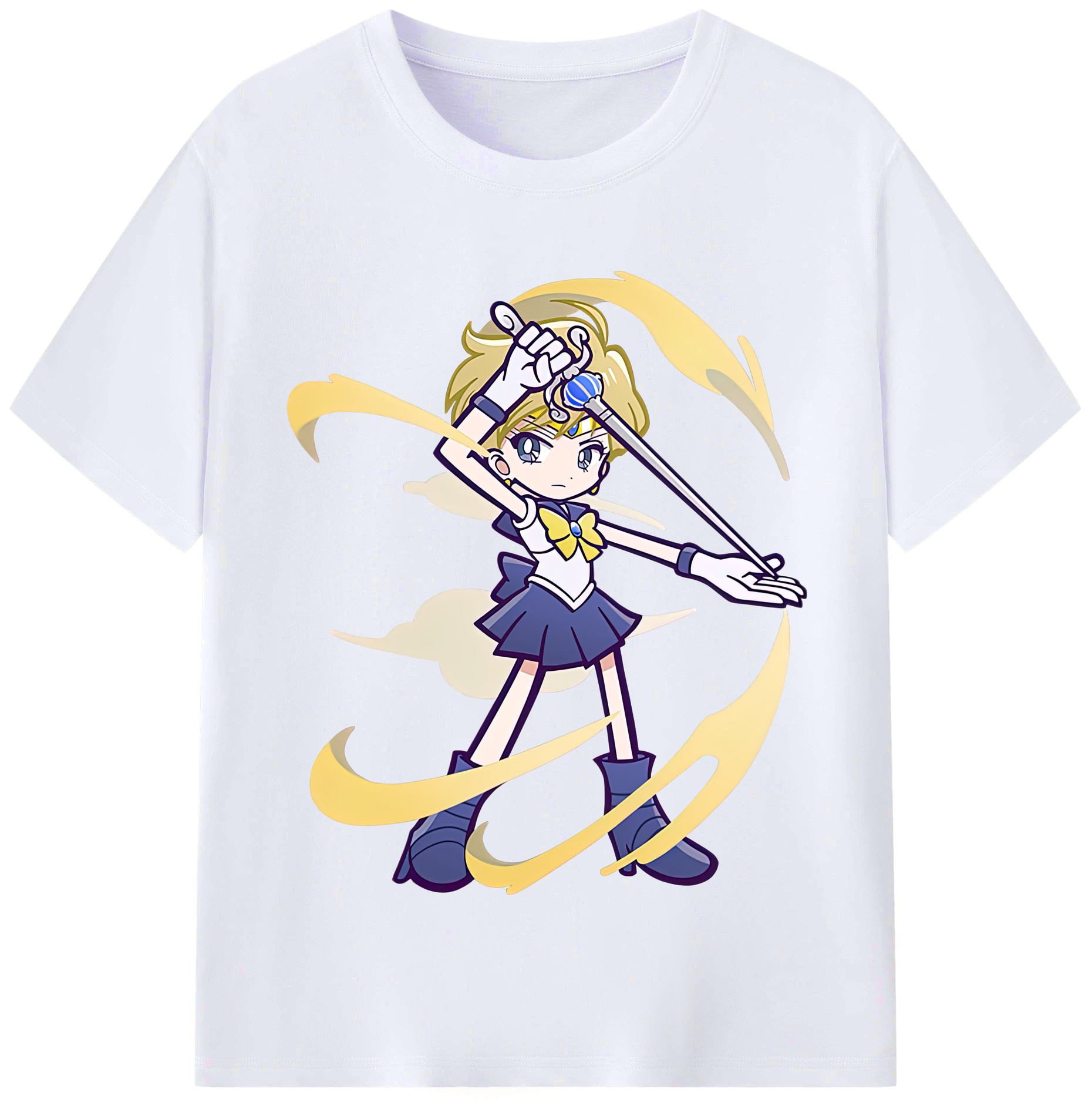 （画像用） 美少女戦士セーラームーン 天王はるか Sailor Moon Tenoh Haruka レディースカジュアルプリントTシャツ（綿100％）