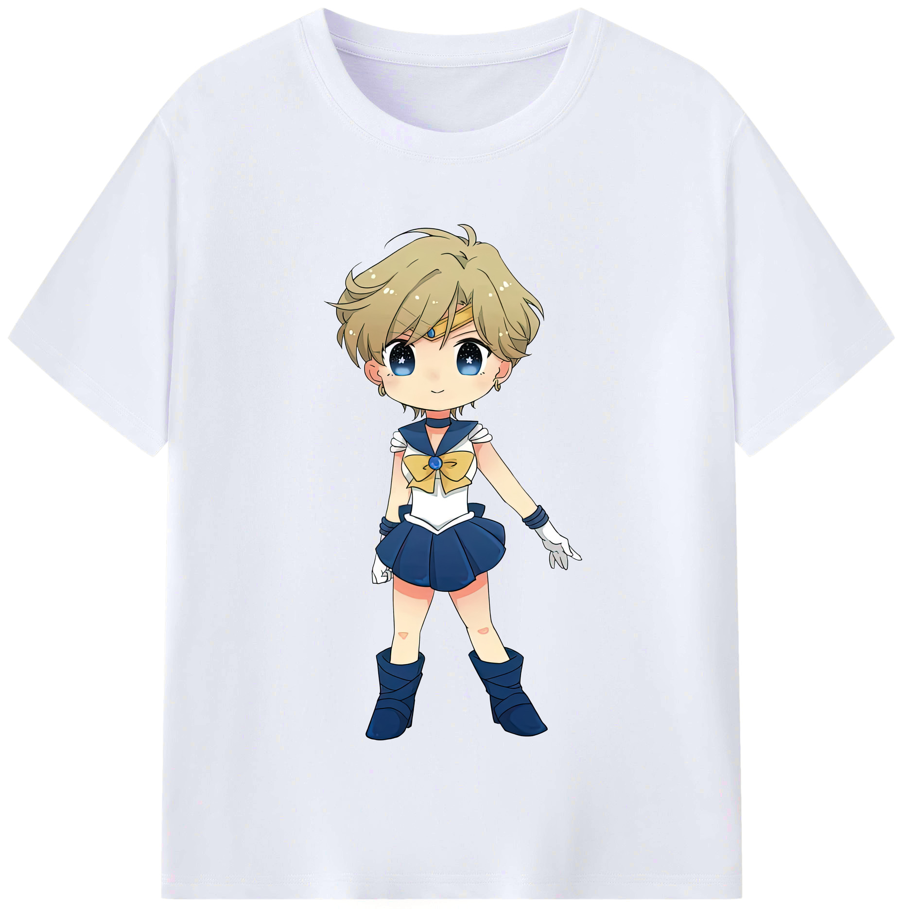 （画像用） 美少女戦士セーラームーン 天王はるか Sailor Moon Tenoh Haruka レディースカジュアルプリントTシャツ（綿100％）