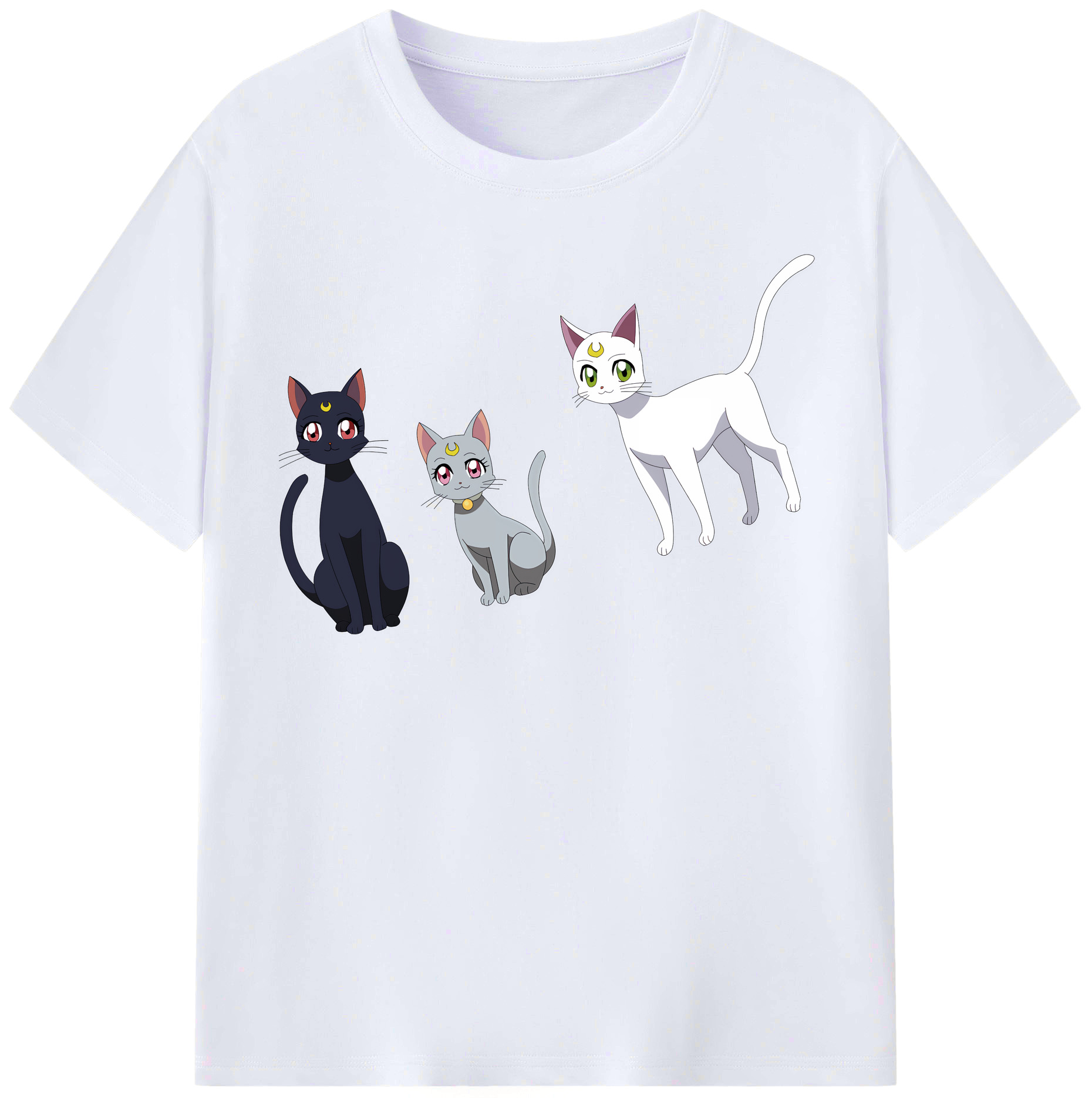 （画像用） 美少女戦士セーラームーン Sailor Moon レディースカジュアルプリントTシャツ（綿100％）