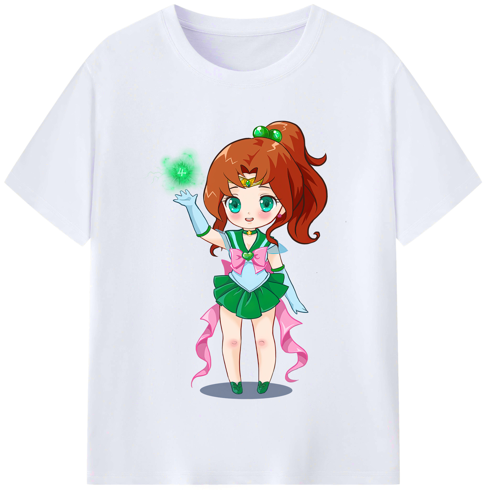 （画像用） 美少女戦士セーラームーン 木野 まこと きの まこと Sailor Moon Kino Makoto （セーラージュピター；Sailor Jupiter） レディースカジュアルプリントTシャツ（綿100％）