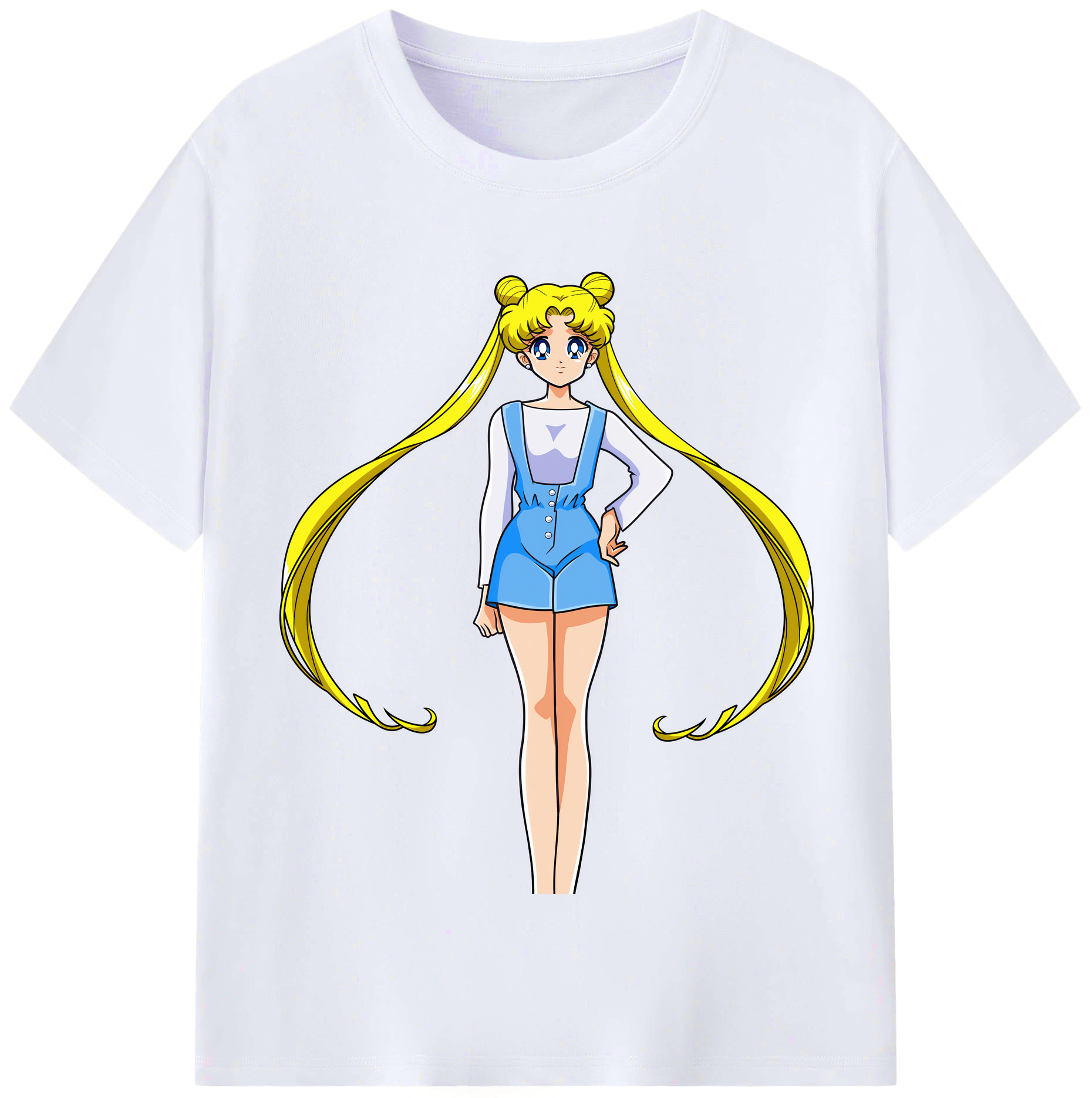 （画像用） 美少女戦士セーラームーン 愛野 美奈子 あいの みなこ Sailor Moon Aino Minako レディースカジュアルプリントTシャツ（綿100％）