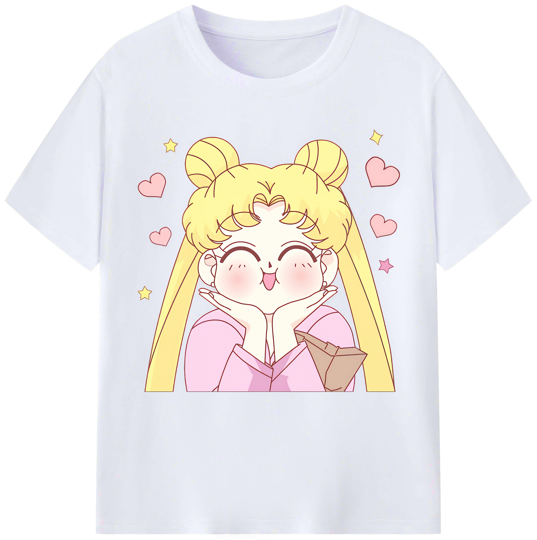 （画像用） 美少女戦士セーラームーン 愛野 美奈子 あいの みなこ Sailor Moon Aino Minako レディースカジュアルプリントTシャツ（綿100％）